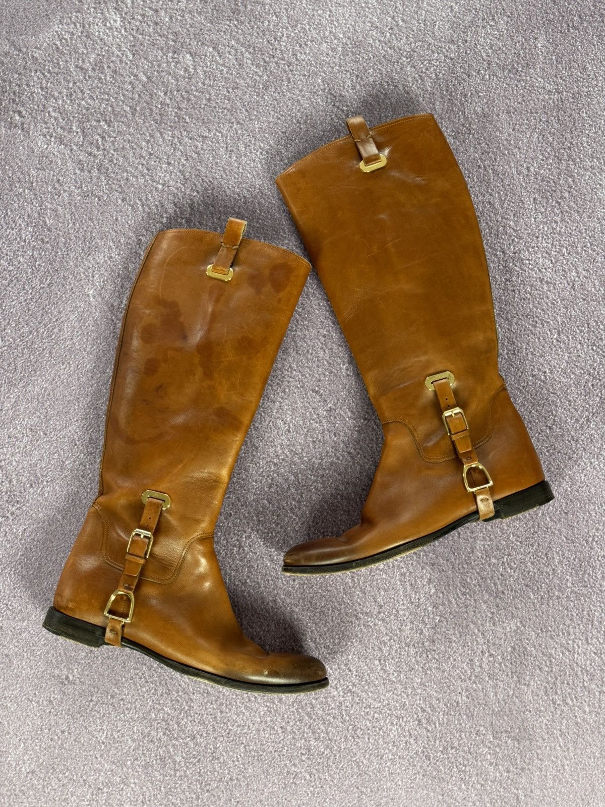 Ralph Lauren Vintage Ralph Lauren Luxury Leather Distressed 90s Boots Size US 10 / IT 40 - 3 Thumbnail