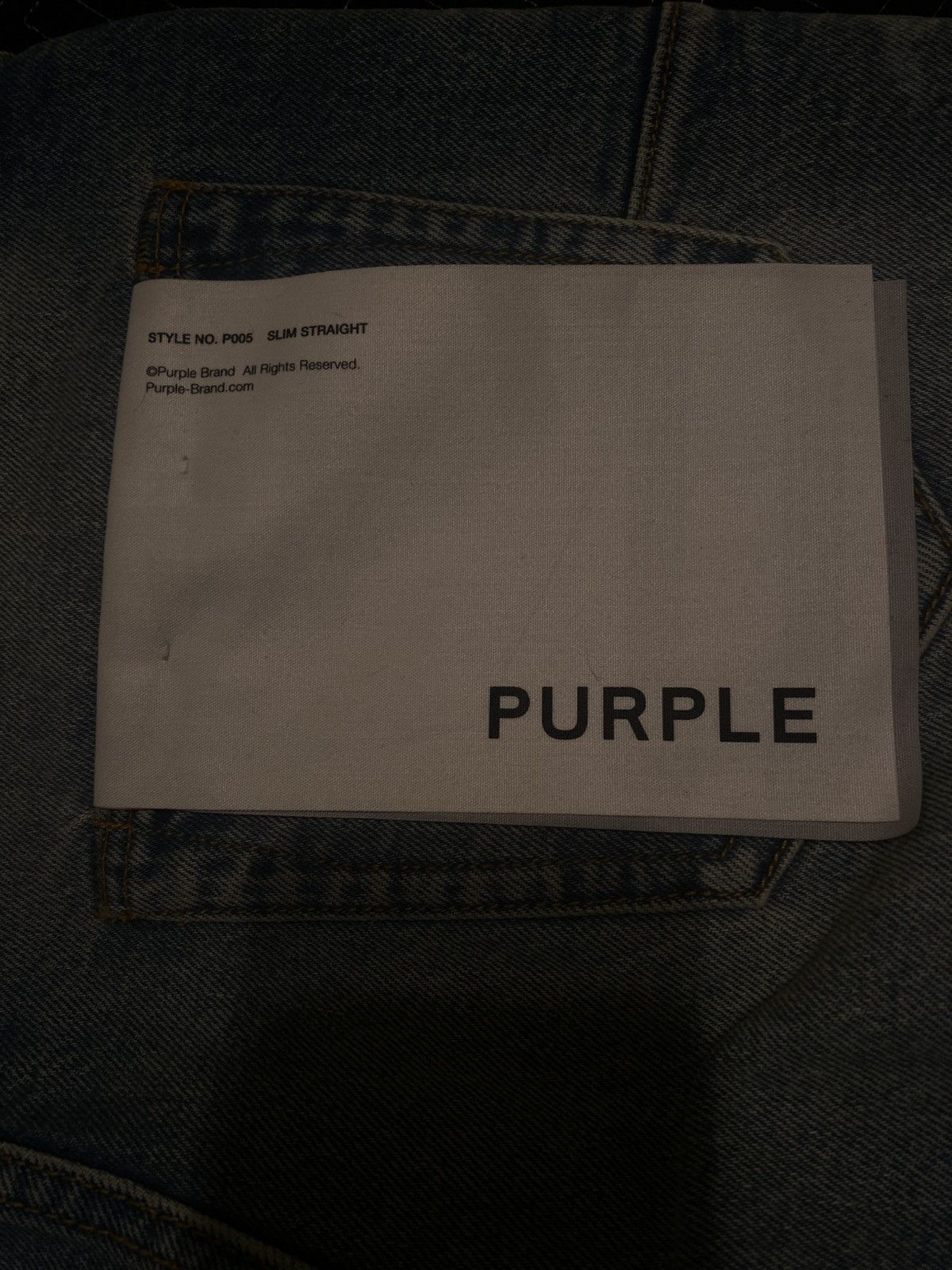 Purple Brand Purple brand jeans, blue denim white splatter design Size US 30 / EU 46 - 8 Thumbnail