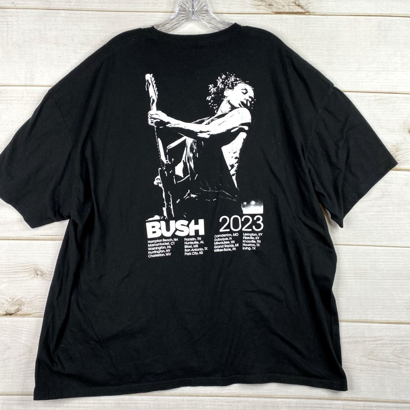 Vintage VINTAGE Cotton Heritage 3X Black Short Sleeve T-Shirt Mens 90s Band Bush Tee Shirt Size US XXL / EU 58 / 5 - 7 Thumbnail
