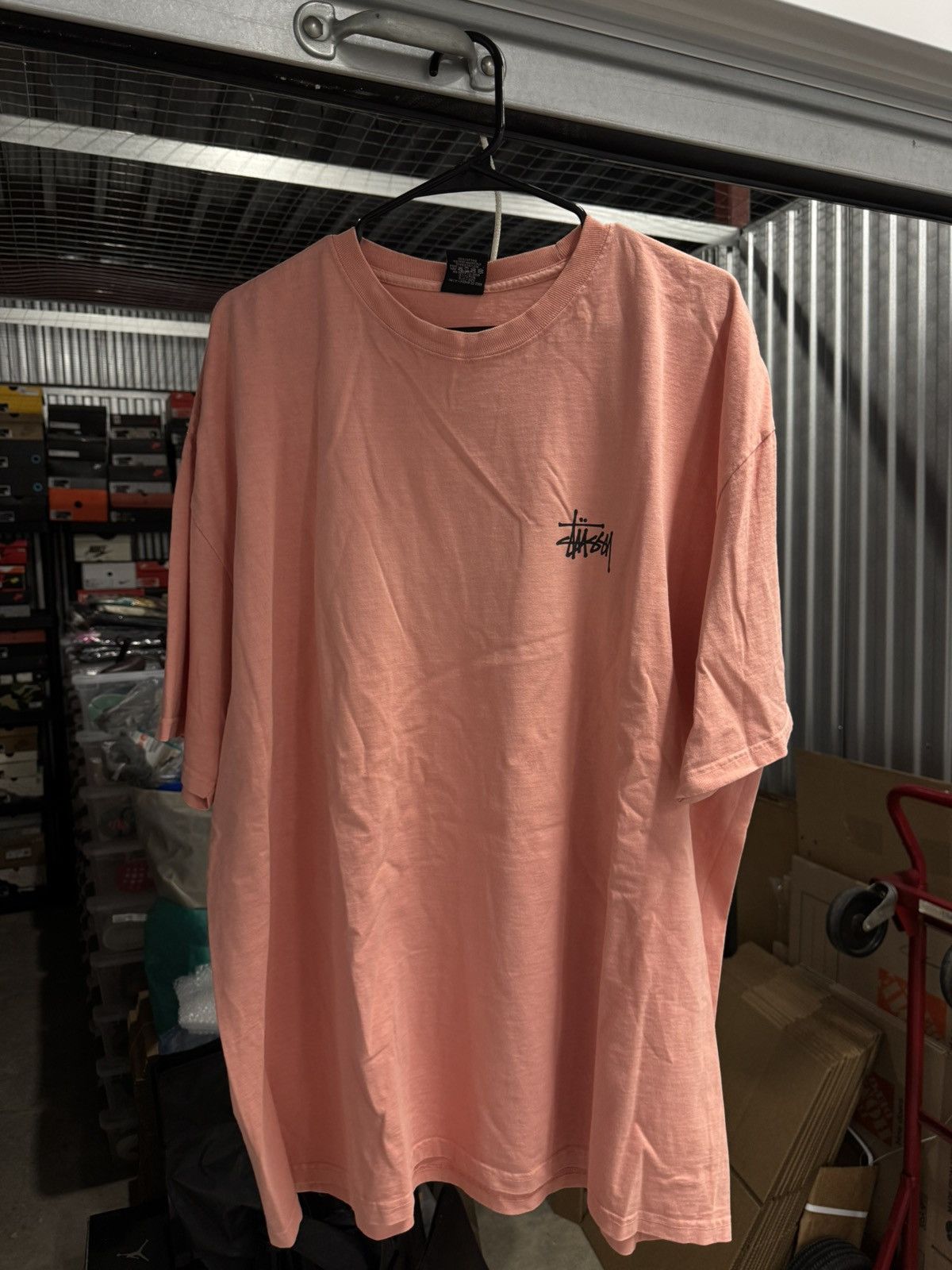 Stussy Pig Dye Tee Coral Size XXL