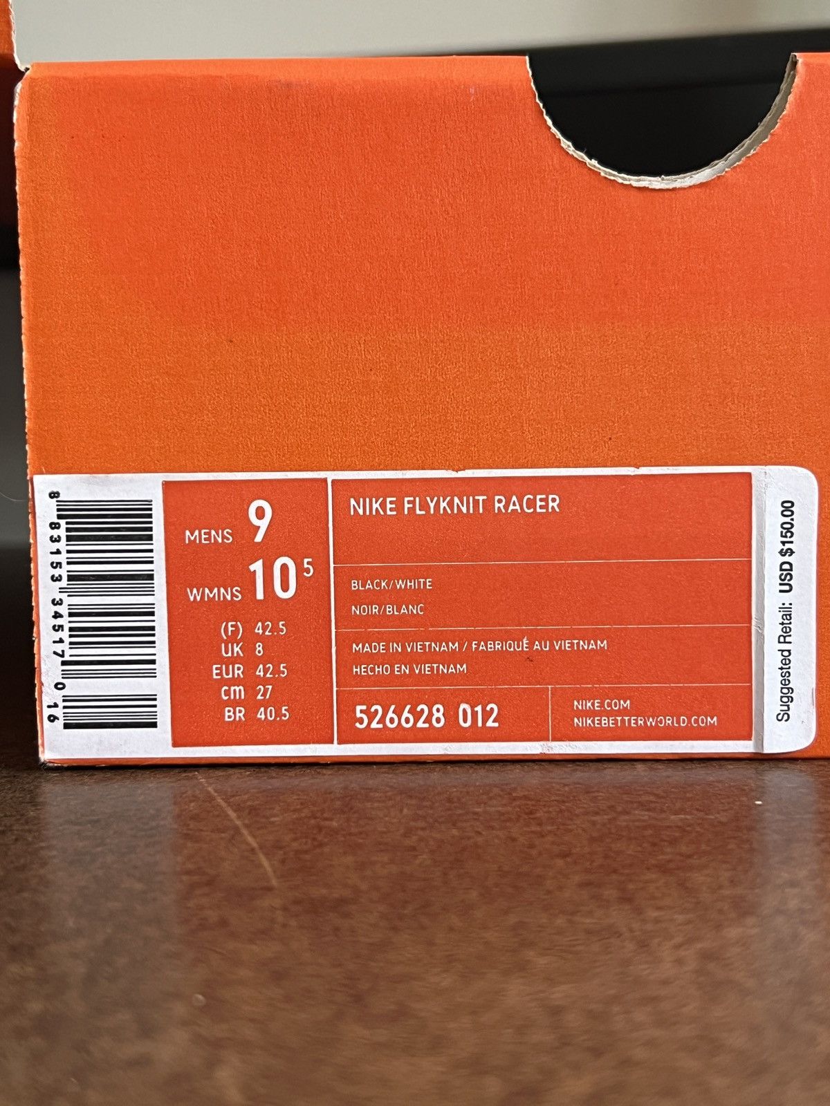 Nike Nike Flyknit Racer Oreo 2 Size US 9 / EU 42 - 10 Thumbnail