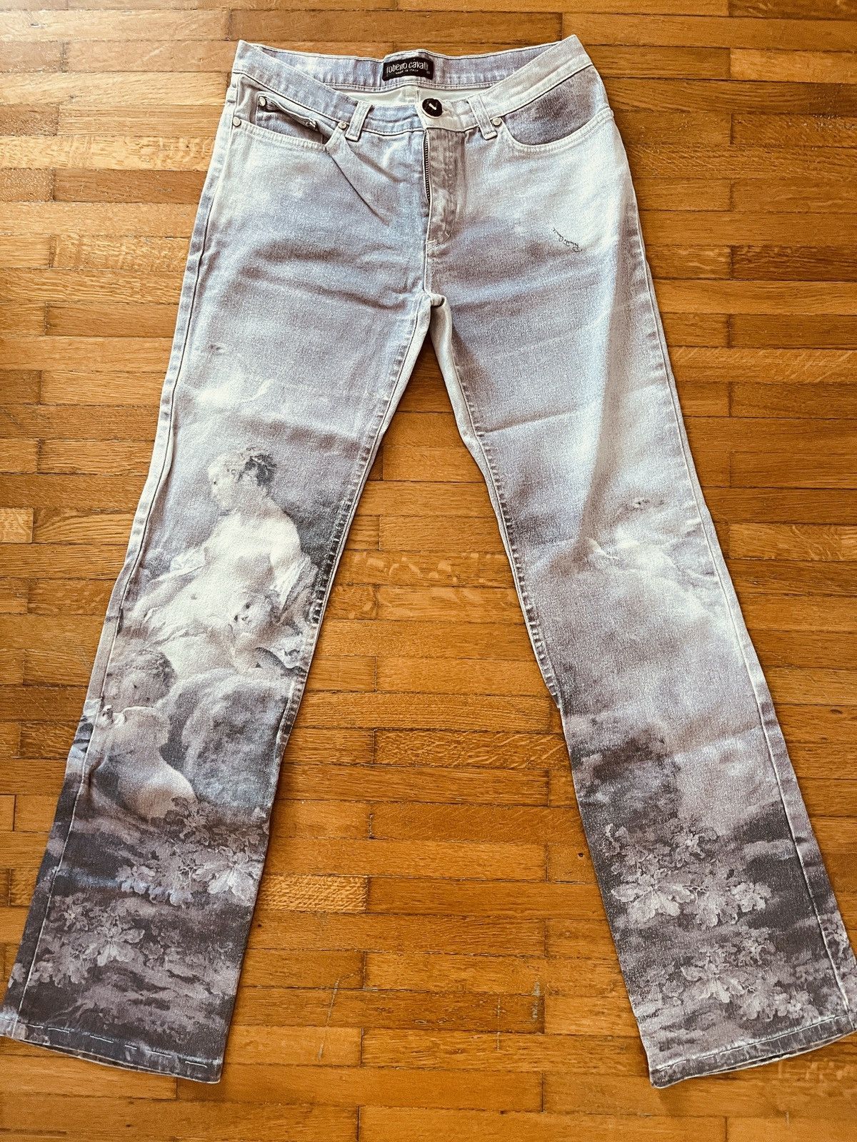 Roberto Cavalli Roberto Cavalli purple Jeans – Vintage Early-2000s / Size M Size 28" / US 6 / IT 42 - 2 Thumbnail