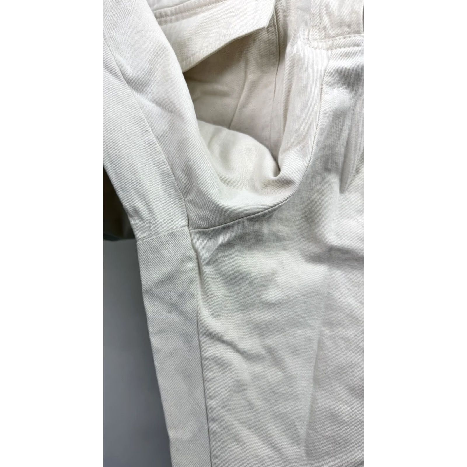 Vintage For Days Jumpsuit Womens Medium Ivory Organic Cotton Blend Twill Size 32" / US 10 / IT 46 - 4 Thumbnail