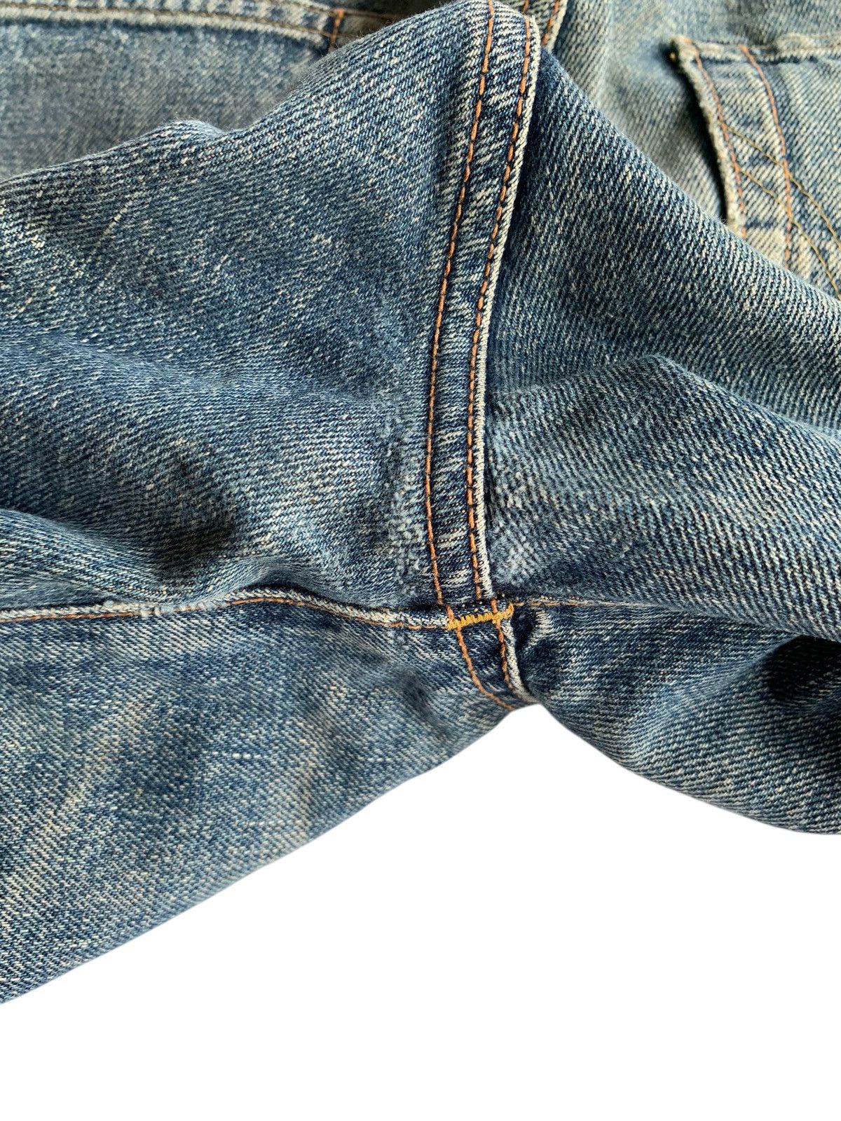 Kapital VINTAGE EDWIN 505X SELVEDGE SHORT DISTRESSED DENIM Size US 28 / EU 44 - 16 Thumbnail