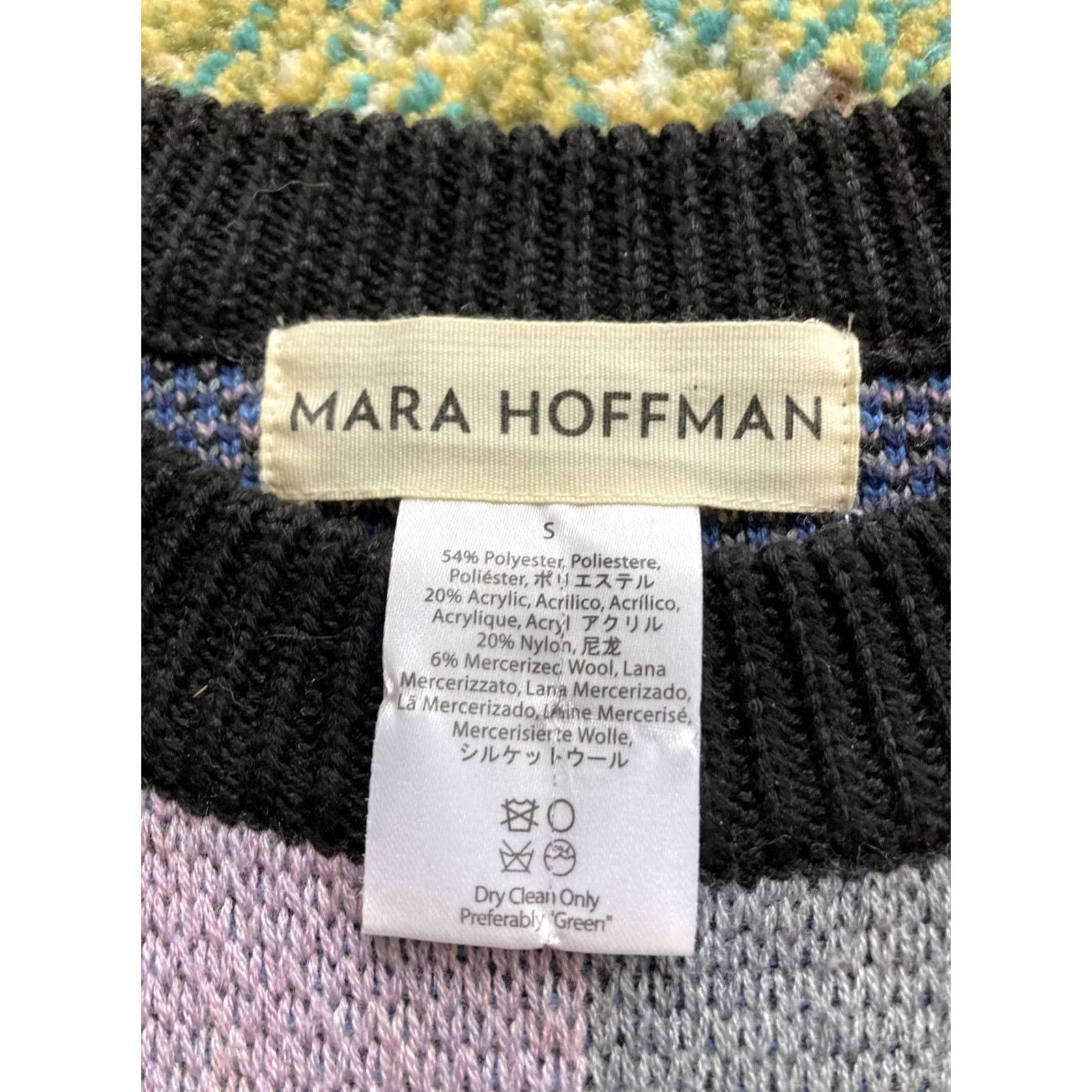 Mara Hoffman Mara Hoffman Sweater Dress Womens Size S Wool Blend Geometric Blue Short Sleeve Pullover Knit Dress Classic Fall Winter Mens? Size S / US 4 / IT 40 - 6 Thumbnail