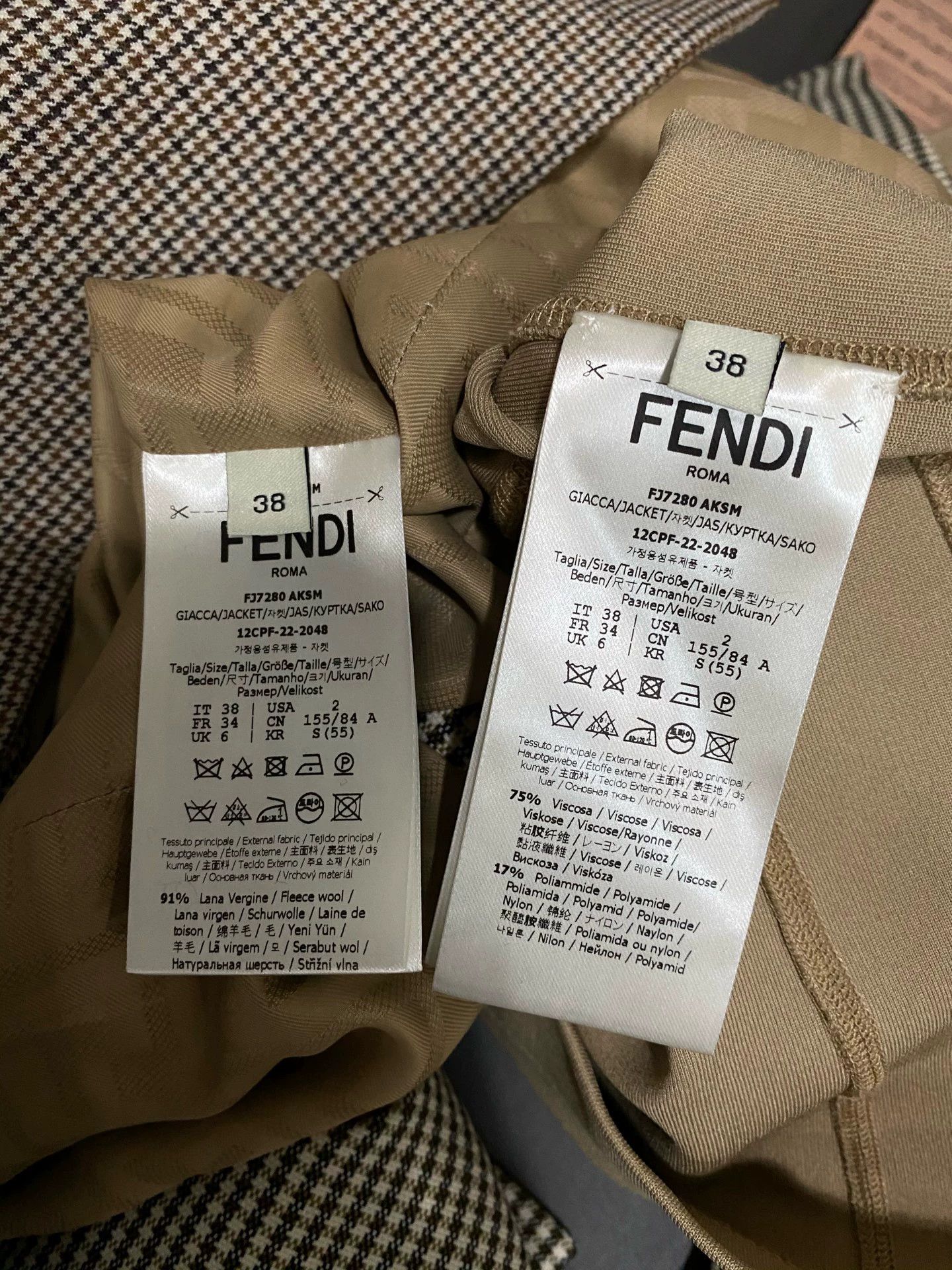 Fendi Fendi two-piece suit 38 new Size S / US 4 / IT 40 - 8 Thumbnail