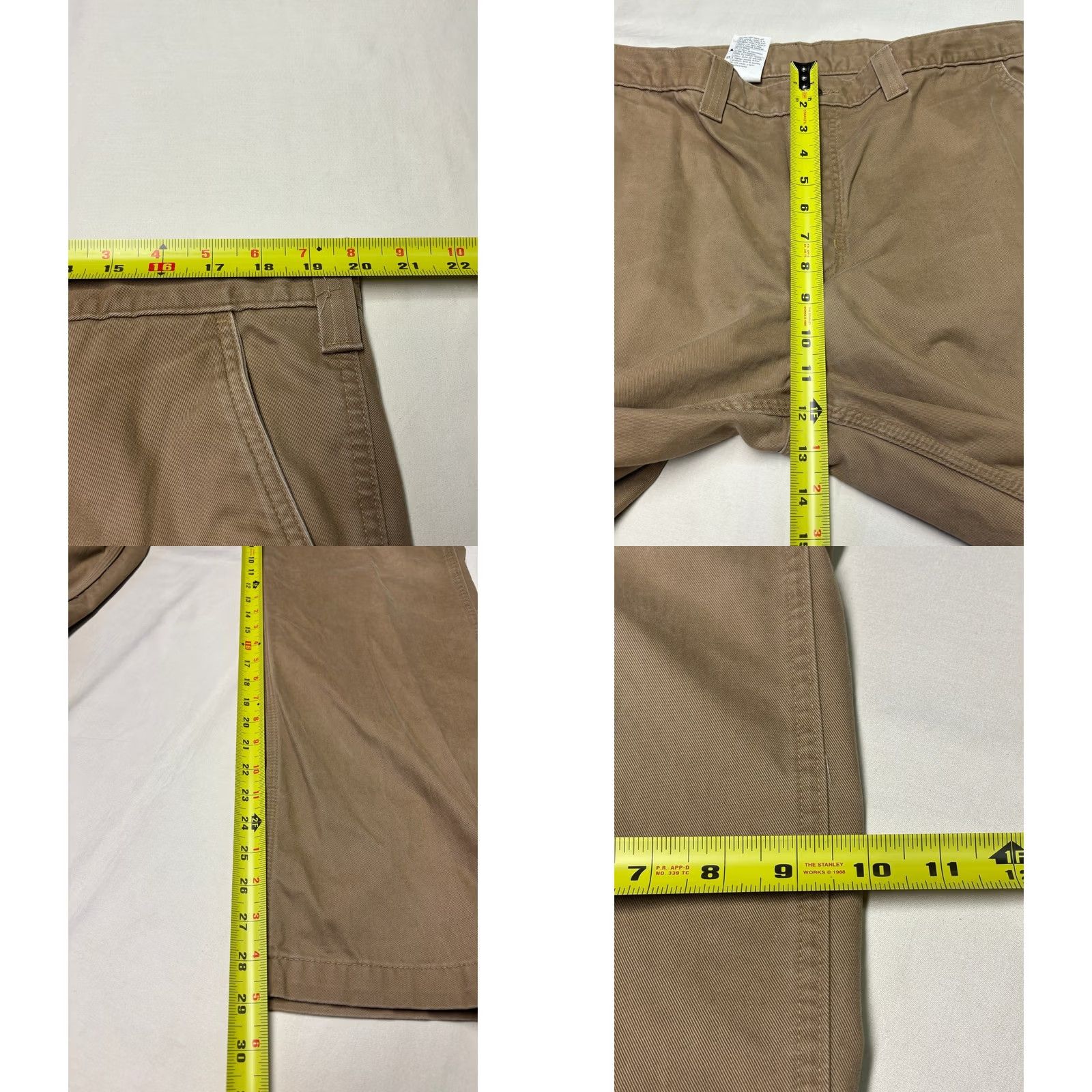 Carhartt Carhartt Mens 40x30 Relaxed Fit Cotton Khaki Work Pants Brown 100095 053 Size US 40 / EU 56 - 8 Thumbnail