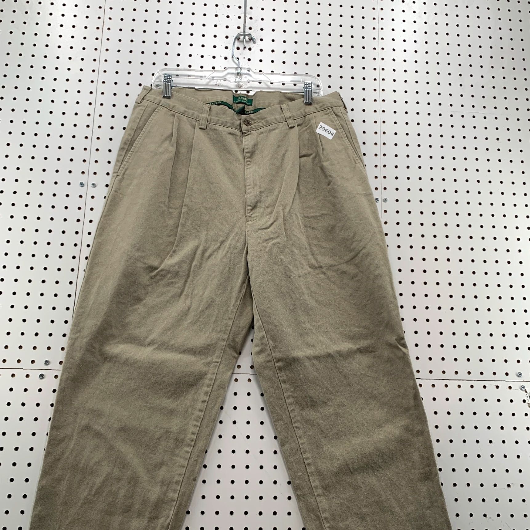 Ralph Lauren VINTAGE Lauren Ralph Lauren Pleated Chino Pants Mens 35x29.5 Beige Casual Size US 35 - 7 Thumbnail
