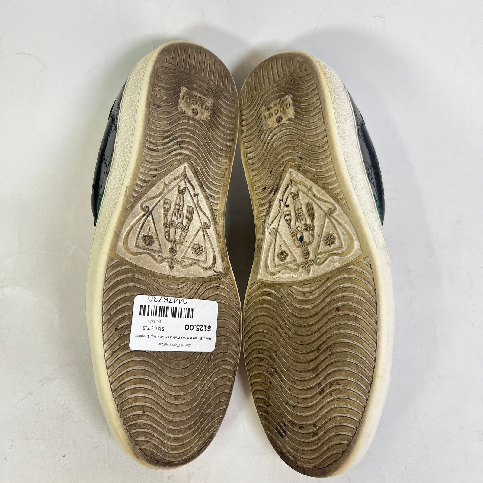 Gucci Gucci Embossed GG Web Ace Low-Top Sneaker Size US 7.5 / EU 40-41 - 7 Thumbnail