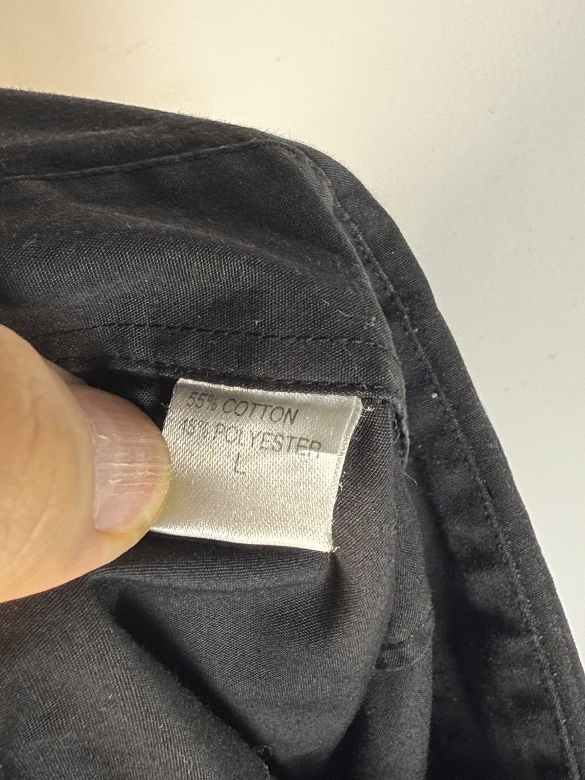 Yves Saint Laurent Black YSL Shirt Button Up Short Sleeve Vintage Collar y2k Size US L / EU 52-54 / 3 - 7 Thumbnail