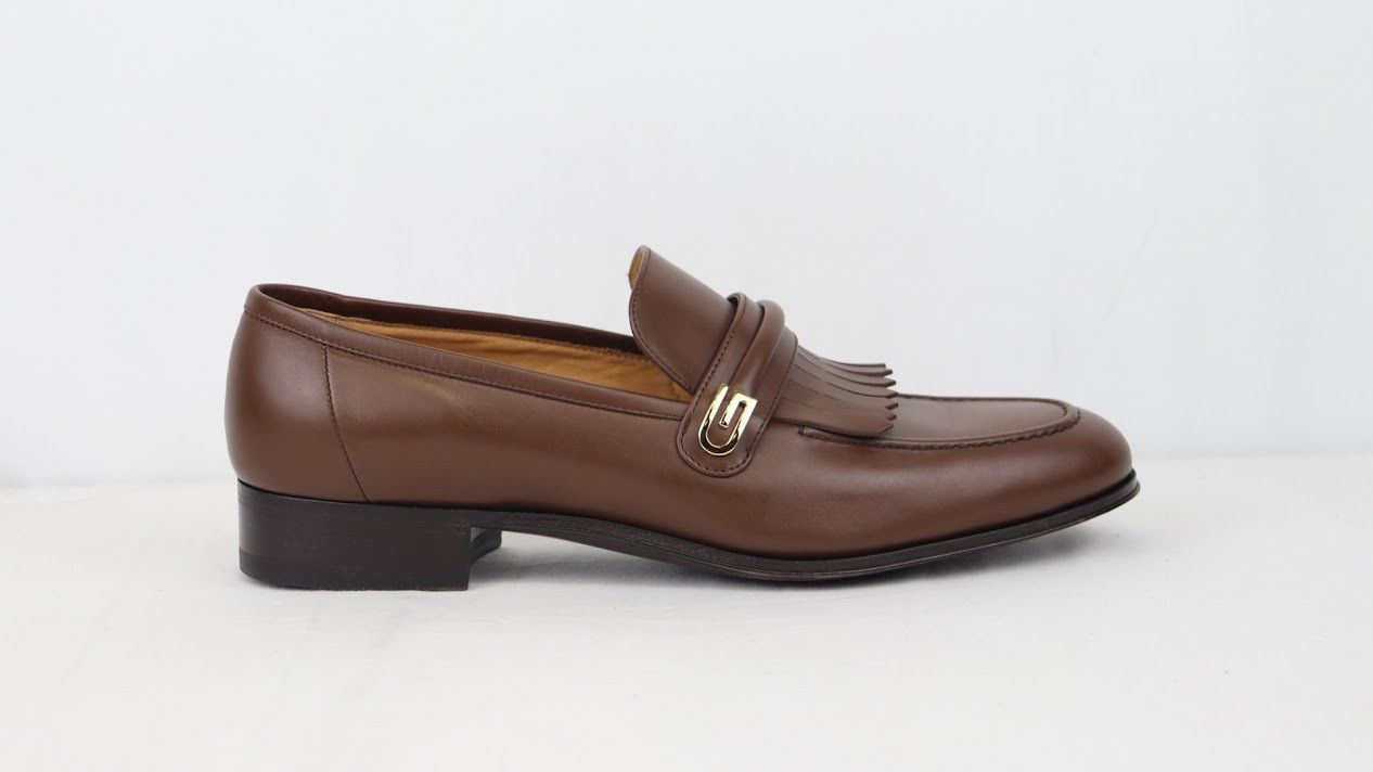 Gucci o1rshd1 New Waxed Calf Moccasins Leather in Brown Size US 9.5 / EU 42-43 - 5 Thumbnail
