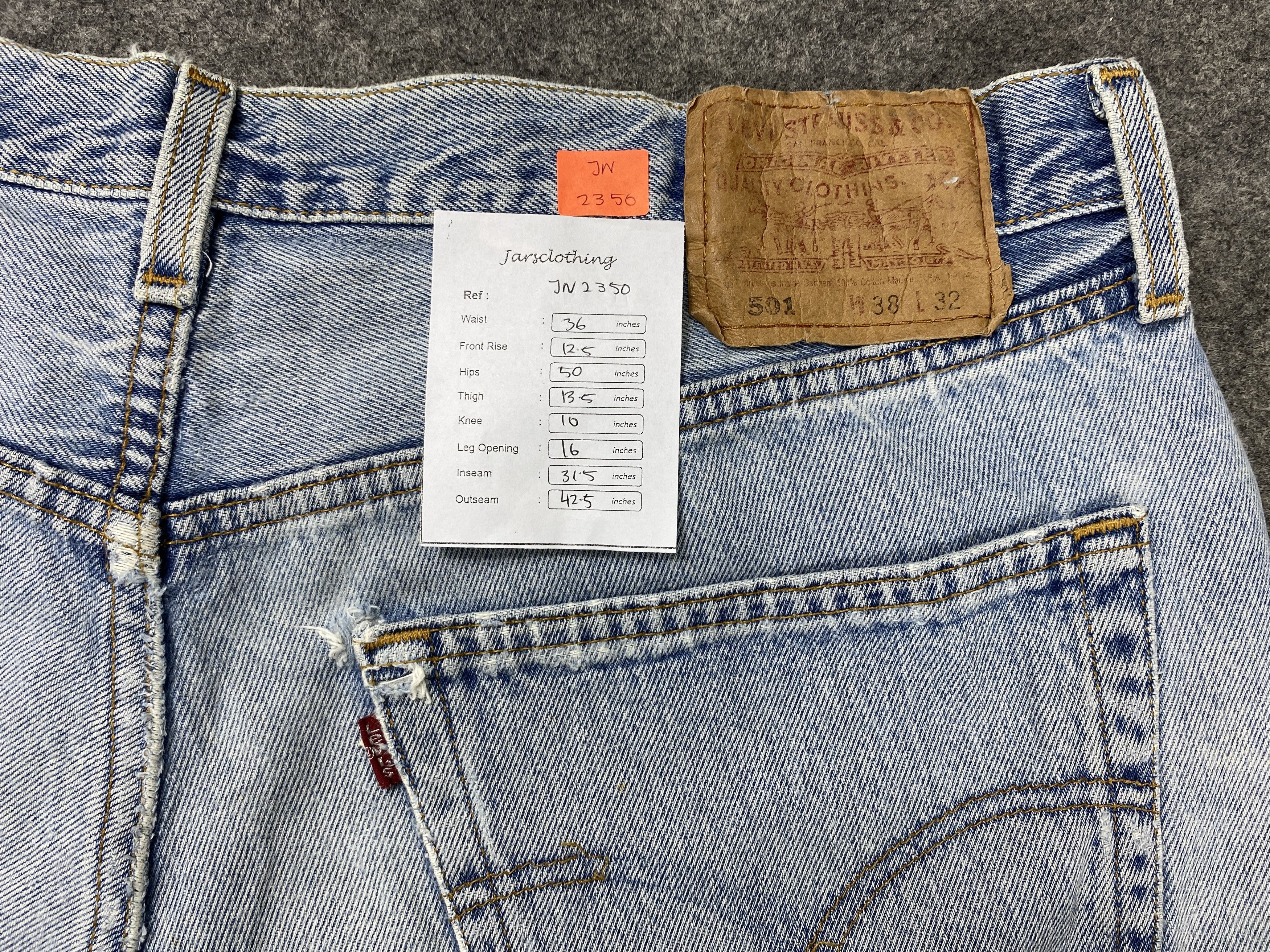 Japanese Brand Light Blue Wash Vintage Levi's 501 36x31.5 Denim -JN2350 Size US 36 / EU 52 - 8 Thumbnail