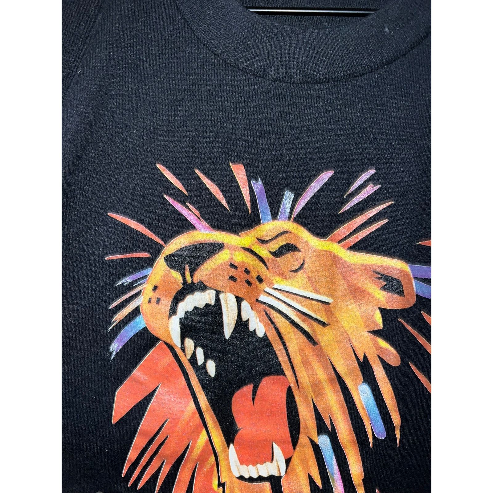 Jerzees 90s Vintage Lion Roar Big Cat Graphic Shirt Black VTG Art M Size US M / EU 48-50 / 2 - 3 Thumbnail