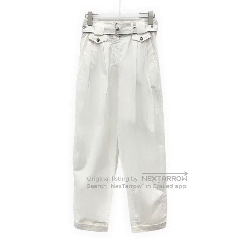 Louis Vuitton Louis Vuitton Casual wide-leg pants in white cotton pants Size US 34 / EU 50 - 1 Thumbnail