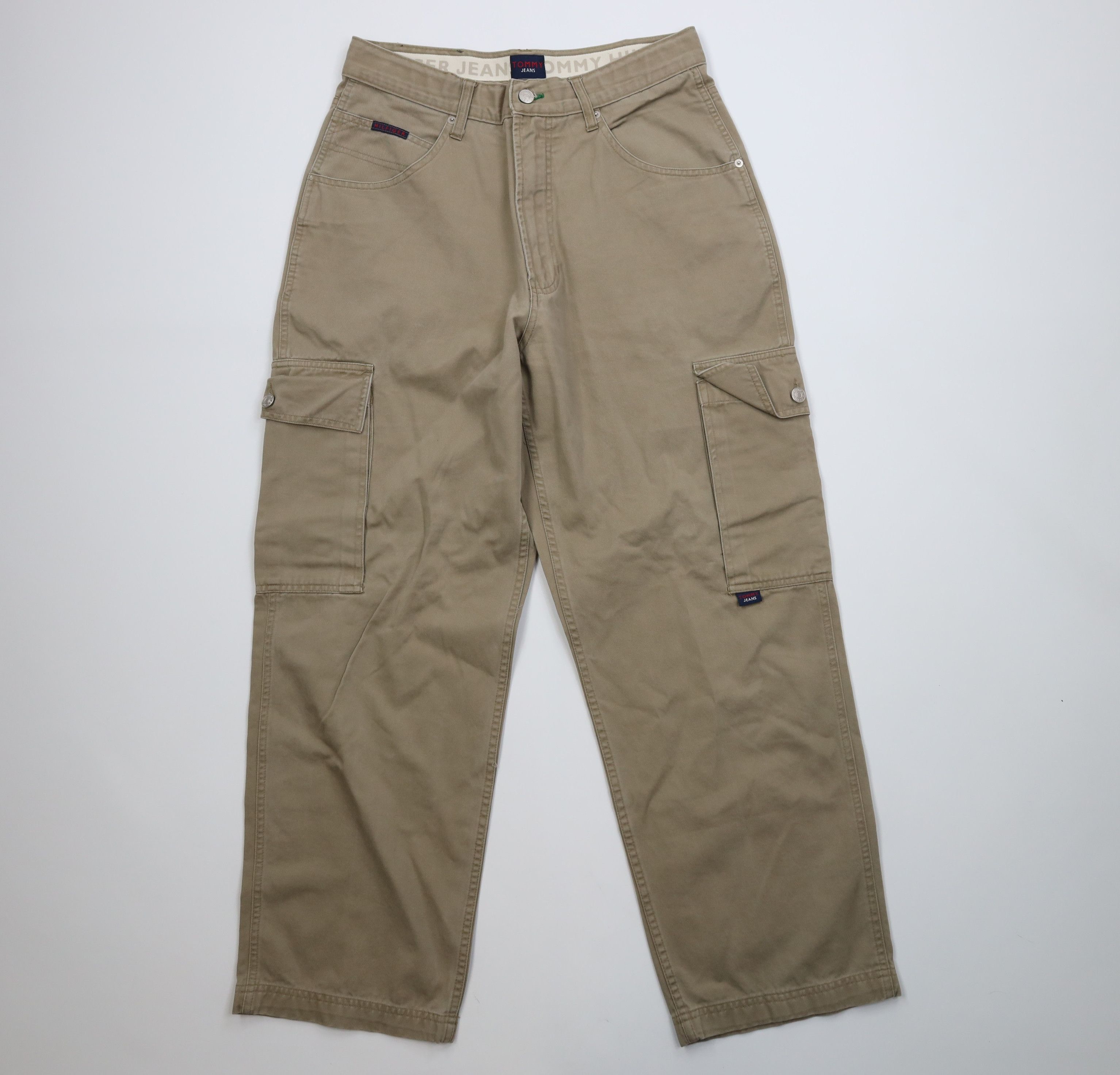 Tommy Hilfiger Vintage 90s Tommy Hilfiger Baggy Wide Leg Cargo Pants Khaki Size US 32 / EU 48 - 1 Thumbnail