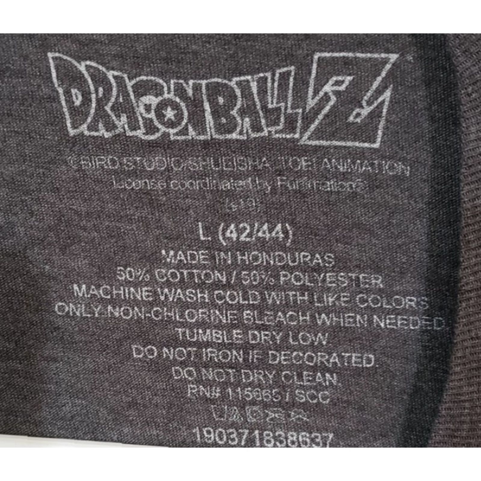 Vintage Dragon Ball Z T-Shirt Men L Dark Gray Graphic Crew Neck Short Sleeve Size US L / EU 52-54 / 3 - 4 Thumbnail