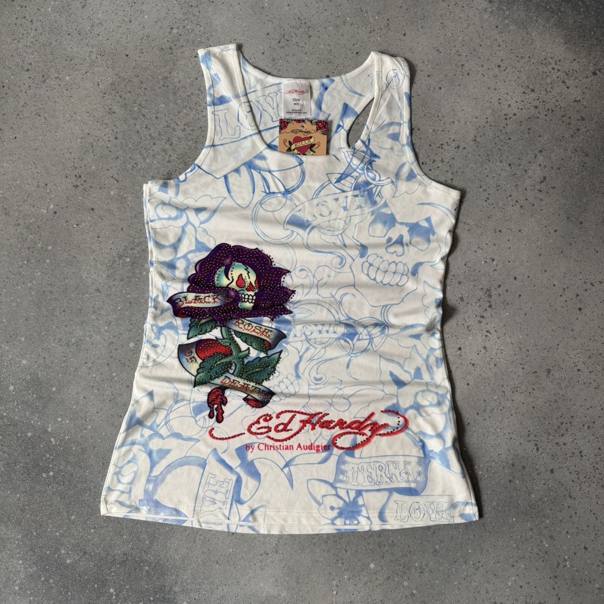 Ed Hardy Ed Hardy Y2K Vintage Amazing Tank Top Size L / US 10 / IT 46 - 1 Thumbnail