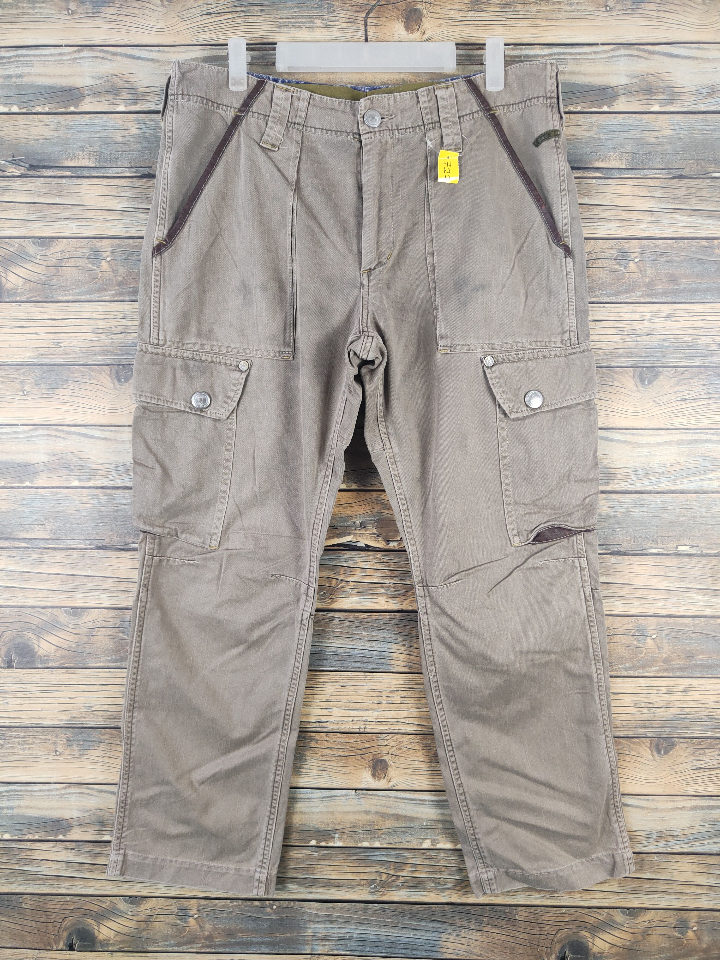 Edwin DLL Edwin Beige Multipocket Tactical Cargo Pants #722 Size US 33 - 1 Thumbnail