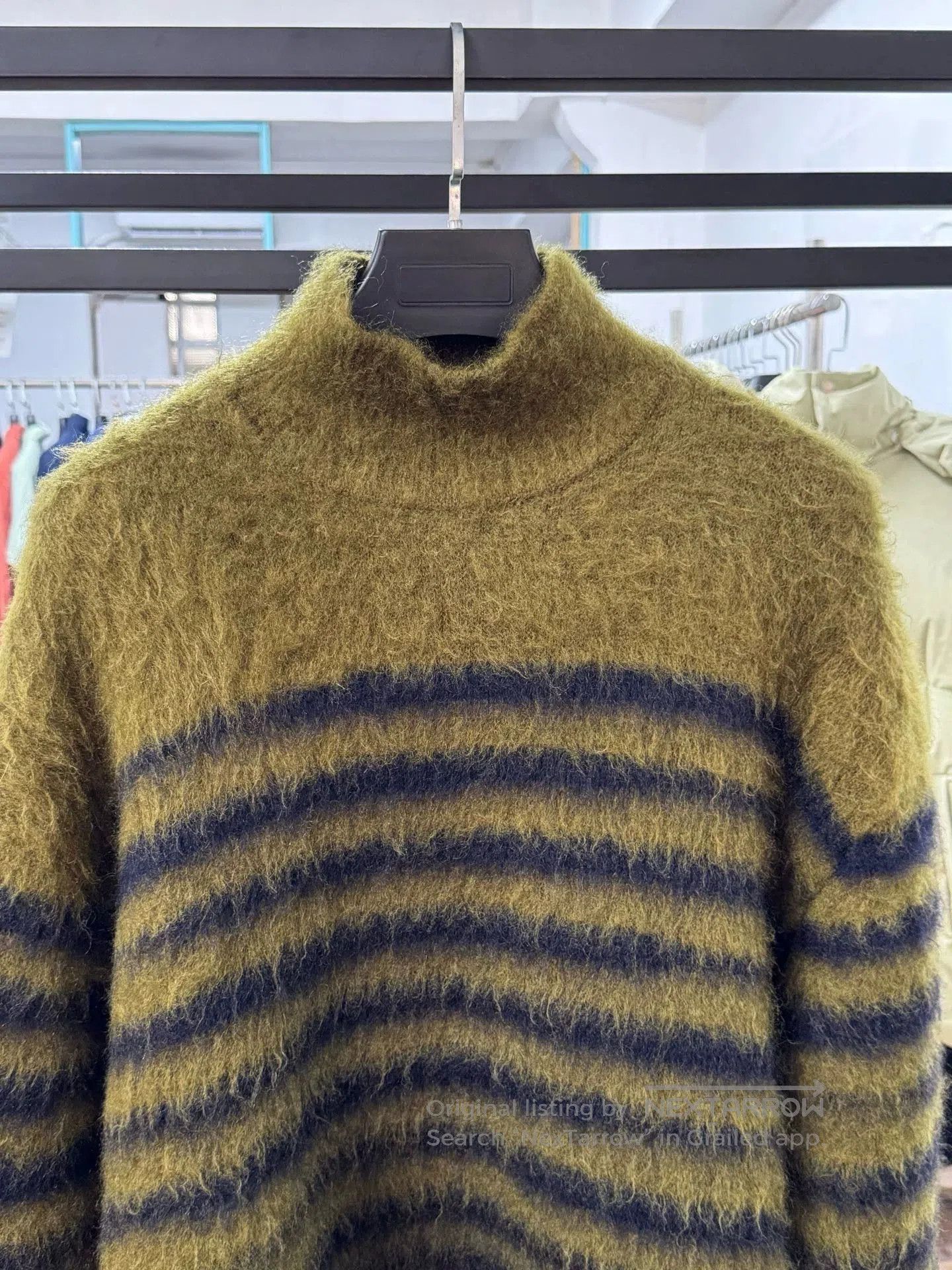 Bottega Veneta Bottega Veneta Green Striped Long Sleeve Sweater. Size US S / EU 44-46 / 1 - 2 Thumbnail
