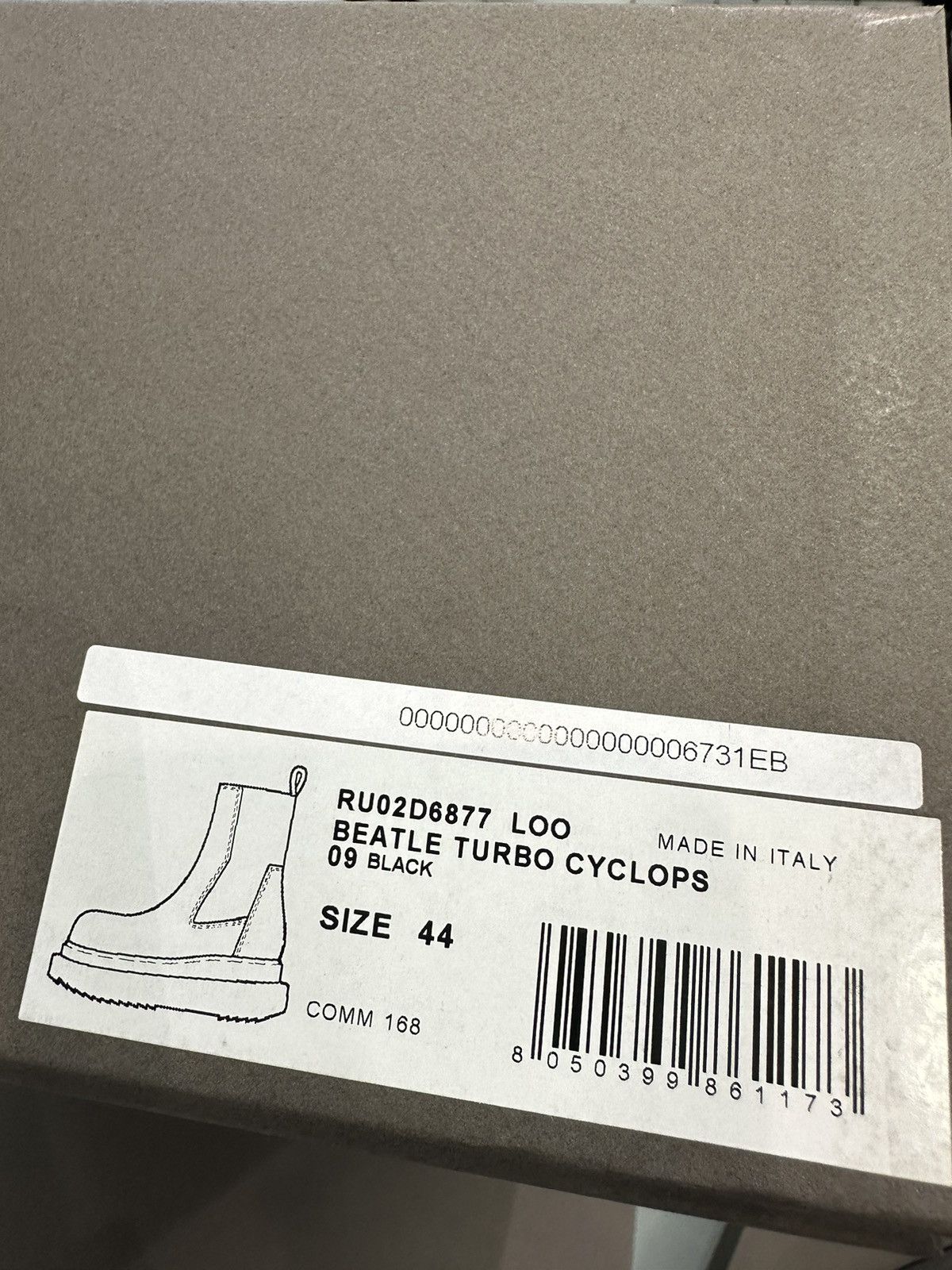 Rick Owens RICK OWENS - Beatle Turbo Cyclops Black Size US 10.5 / EU 43-44 - 7 Thumbnail