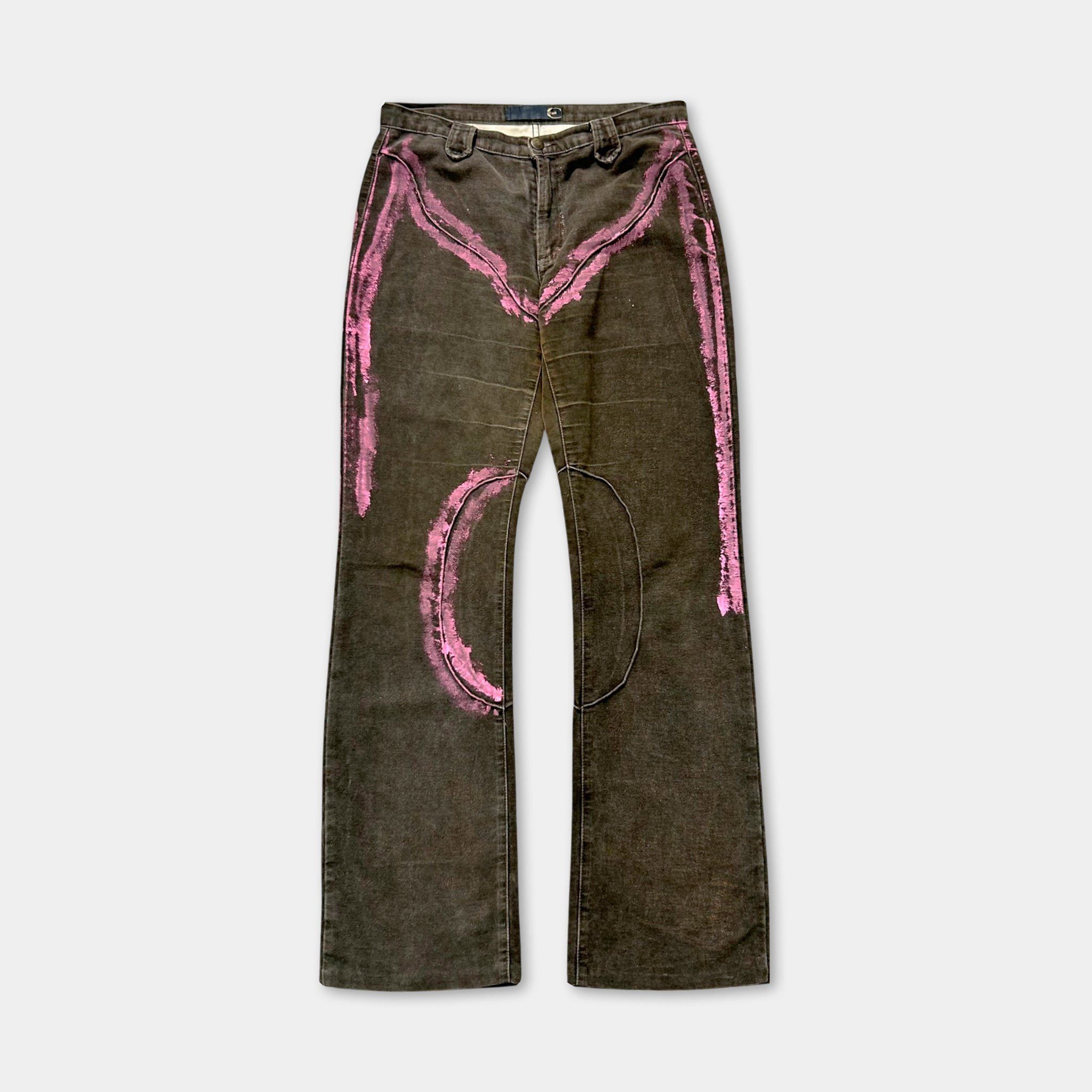 Just Cavalli Just Cavalli 2000's Paint Splatter Brown Pants Size US 30 / EU 46 - 1 Thumbnail