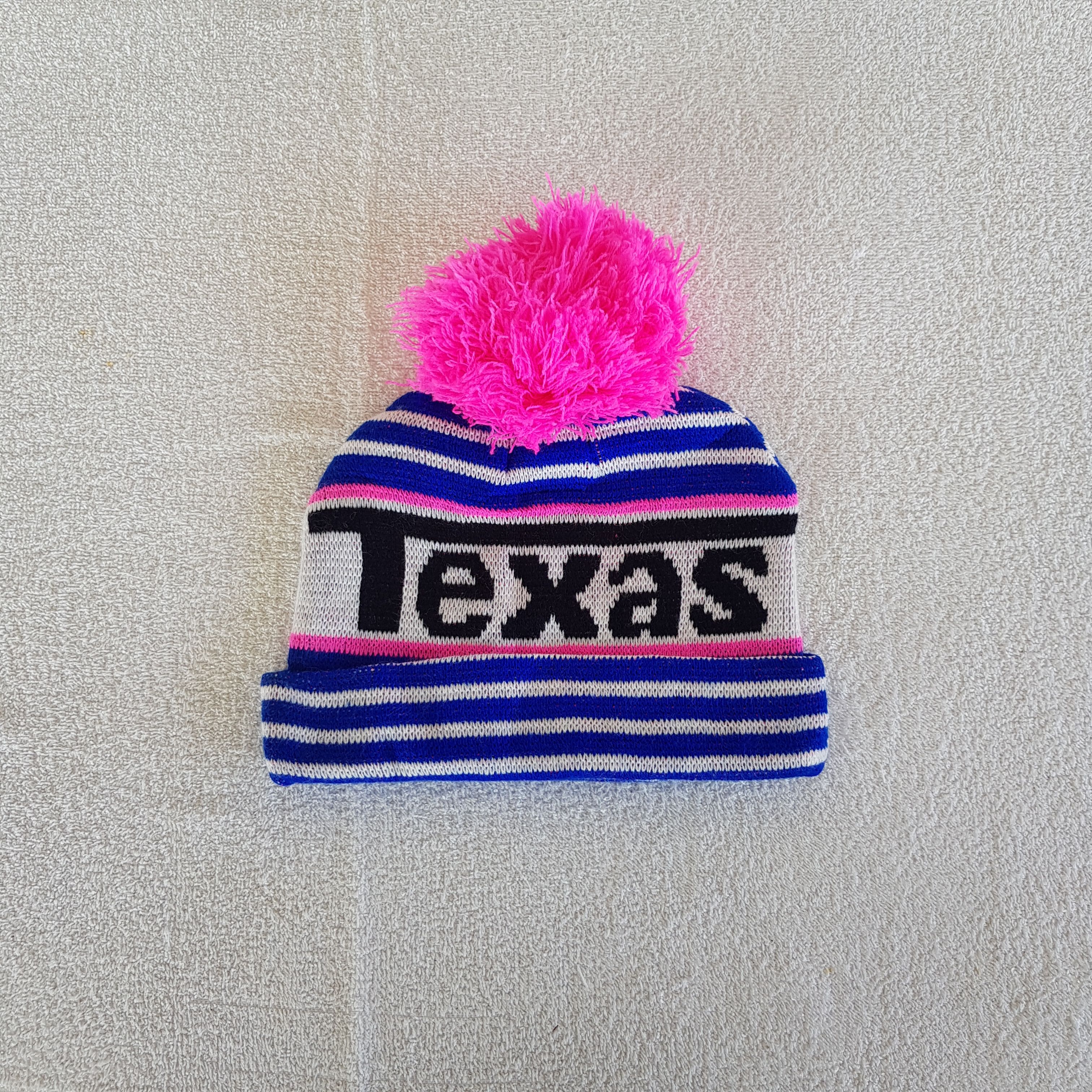 Japanese Brand NWT Vintage Texas Cute Beanie Pom Pom Snow Caps Ski Hats. Size ONE SIZE - 1 Thumbnail