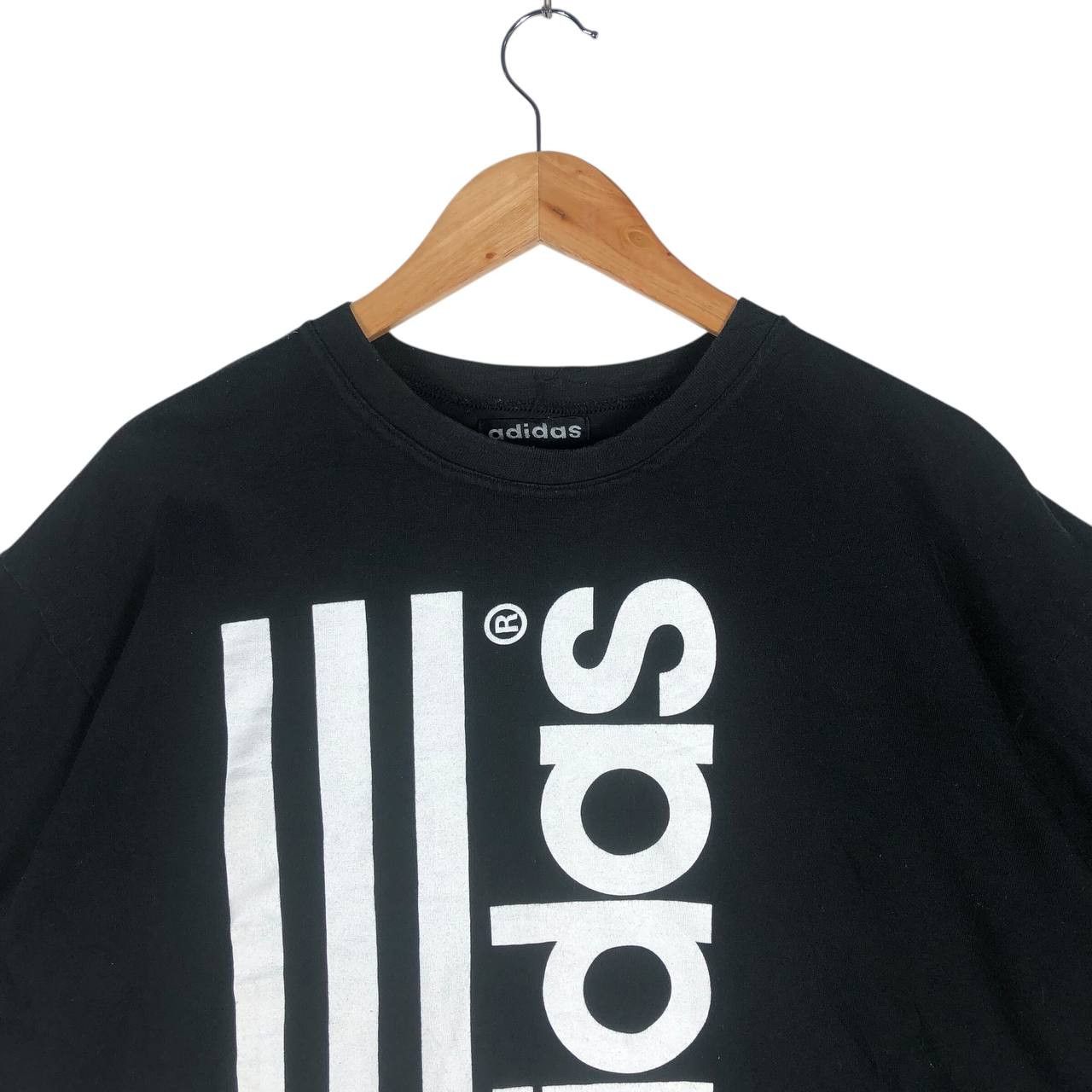 Adidas × Vintage Vintage Adidas Big Logo Baggy Striped T-shirt Size US M / EU 48-50 / 2 - 2 Thumbnail