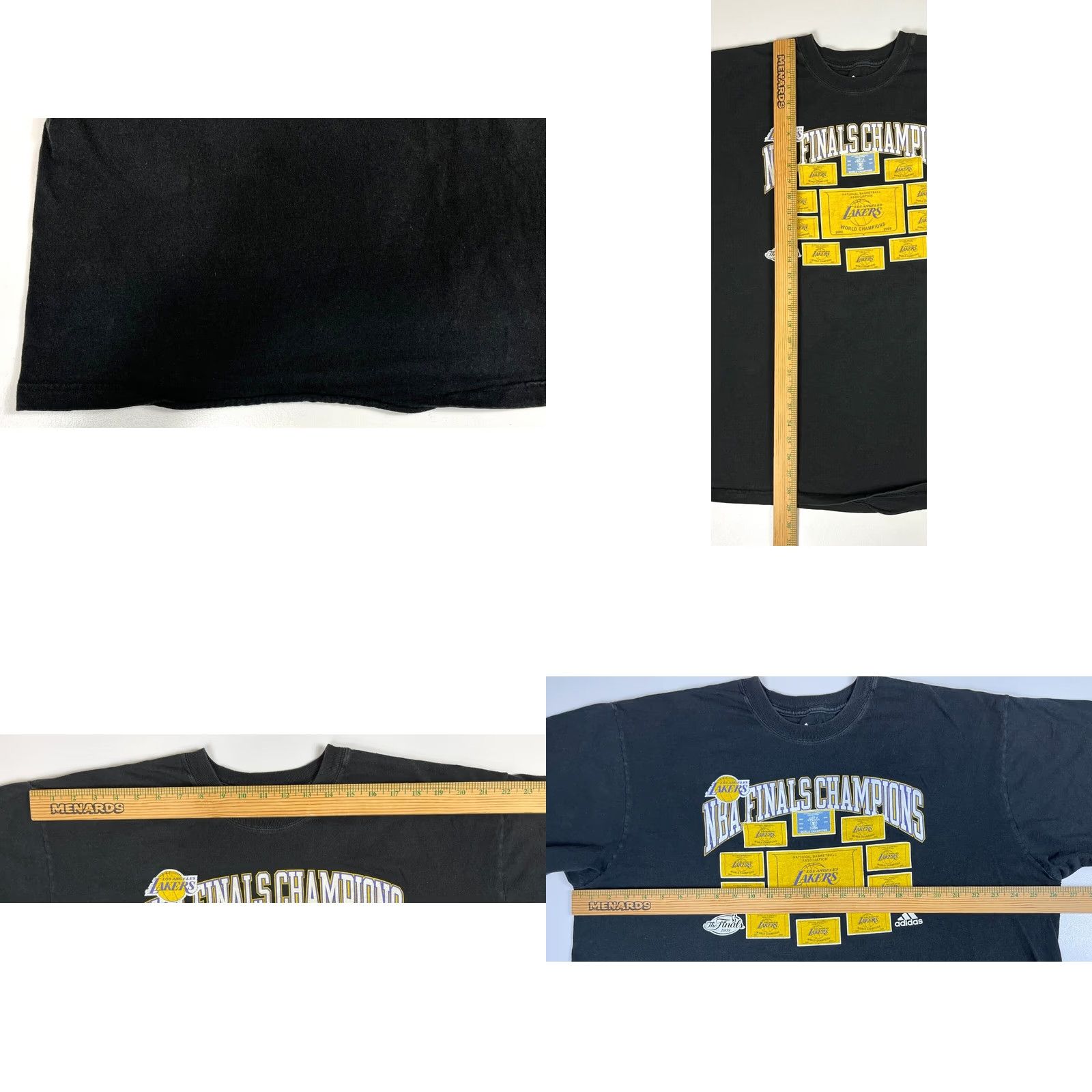 Adidas Men's Adidas 2009 NBA Finals Lakers T-Shirt Sz 2XL Black Cotton Crew Neck Short Sleeve Vintage Shirts Mens Size US XXL / EU 58 / 5 - 8 Thumbnail