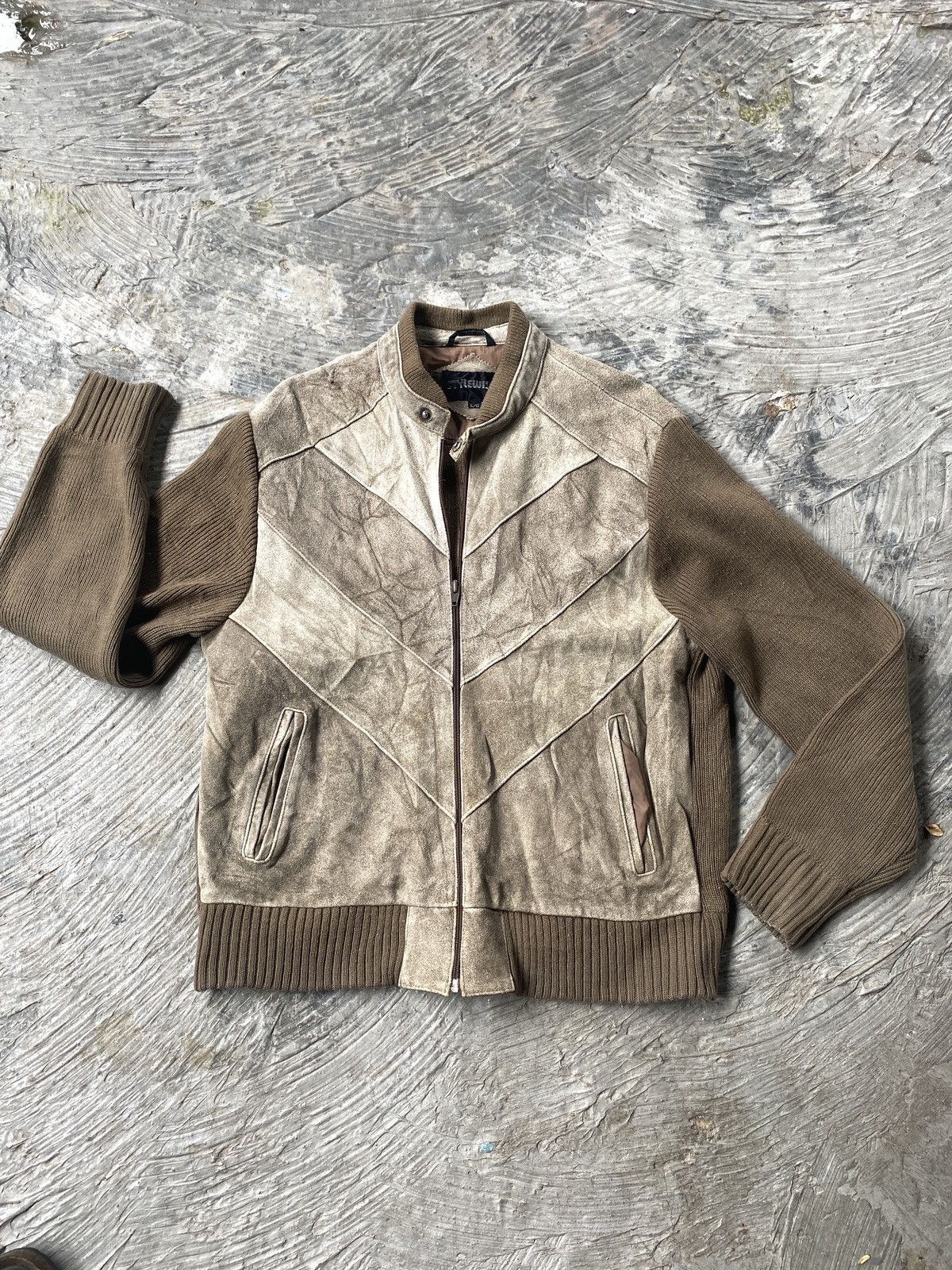 Vintage 💥BINDING NOW💥Vintage Stylewise Half Leather Jacket wool Size US M / EU 48-50 / 2 - 3 Thumbnail