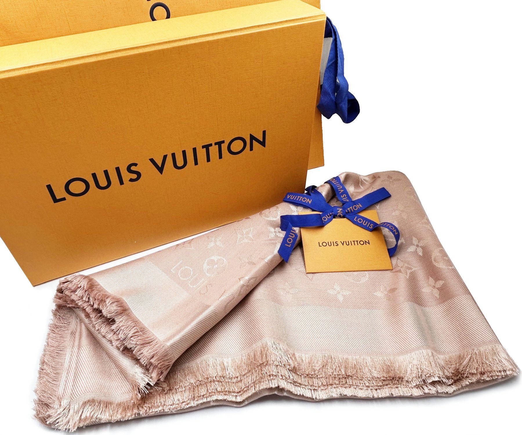 Louis Vuitton Louis Vuitton New Baby Pink Chale Monogram Shawl Scarf Size ONE SIZE - 2 Thumbnail