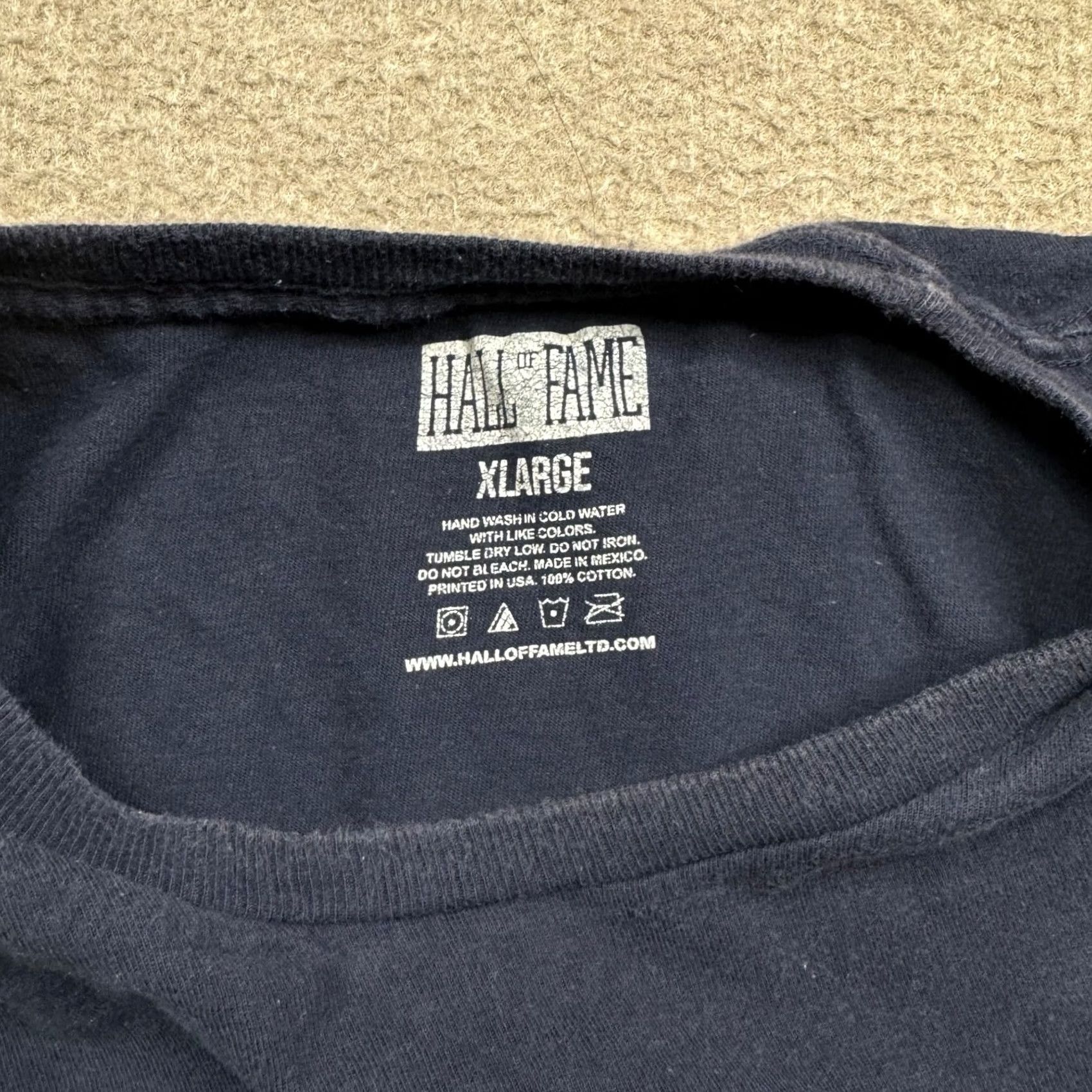 Vintage Hall Of Fame Men's Shirt XL Blue Short Sleeve Graphic Tee Casual Streetwear Shirt Size US XL / EU 56 / 4 - 2 Thumbnail