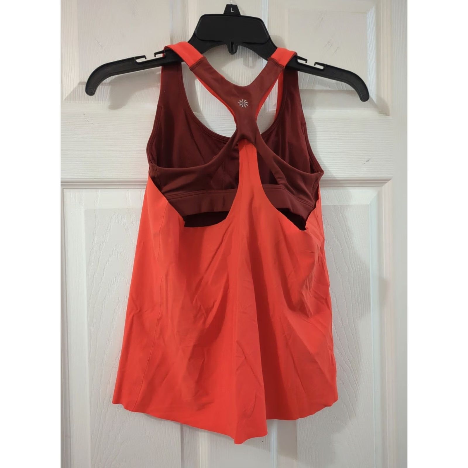 Athleta Athleta Tank Top Supportive Padded Built-In Bra Orange Womens XS Sleeveless Racerback Athletic Activewear Shirt Shirt? Size XS / US 0-2 / IT 36-38 - 2 Thumbnail