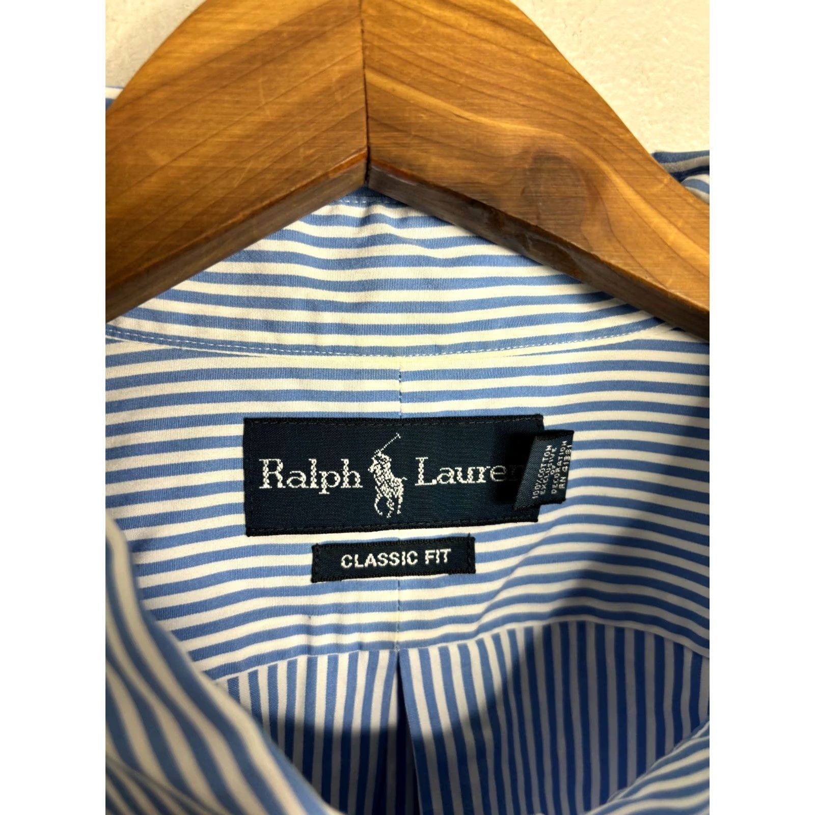 Polo Ralph Lauren Ralph Lauren Shirt Mens 3XB Big Tall Striped Pony Button Up Short Sleeve Blue Size US XXL / EU 58 / 5 - 4 Thumbnail