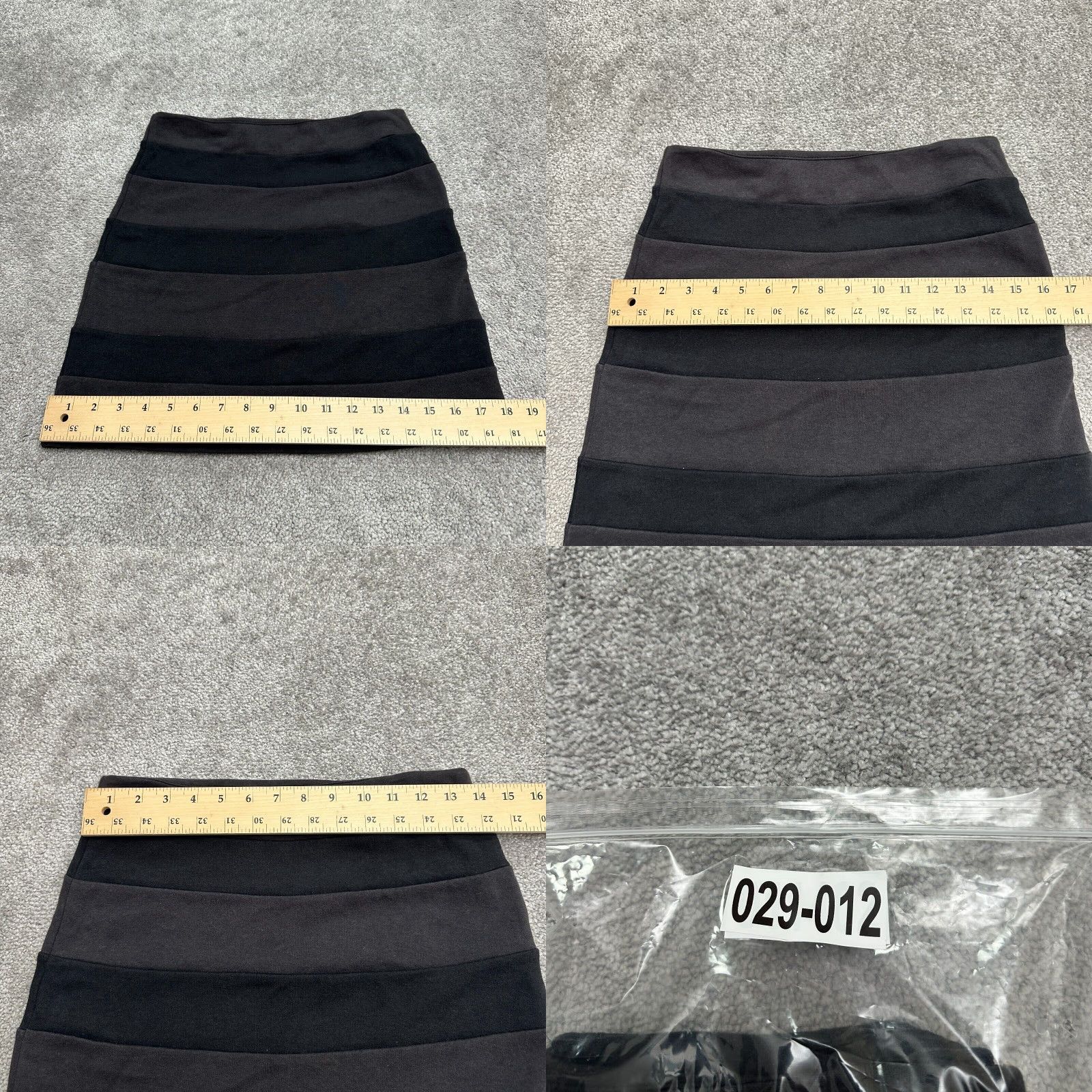 AQUA Aqua Skirt By Bloomingdale's Womens XS Black Gray Striped Pencil Stretch Size 26" / US 2 / IT 38 - 8 Thumbnail