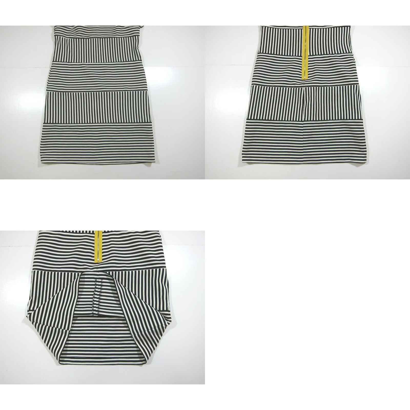 MAGGY LONDON Maggy London Black White Stripe Short Sleeve Pencil Dress Women Size 4 Size 27" / US 4 / IT 40 - 8 Thumbnail