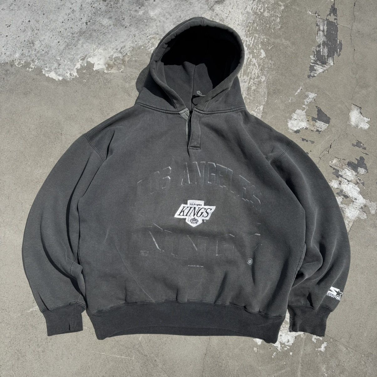 NHL × Vintage Vintage 1992 Los Angeles Kings Hoodie Starter Washed NHL y2k Size US M / EU 48-50 / 2 - 4 Thumbnail