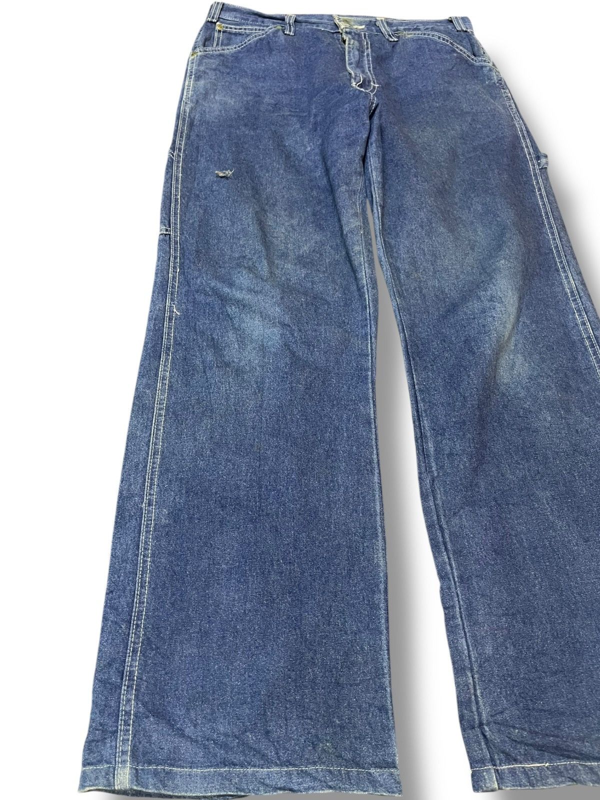 Caterpillar Vintage CAT Baggy Wide Leg Carpenter Denim Size US 31 - 3 Thumbnail