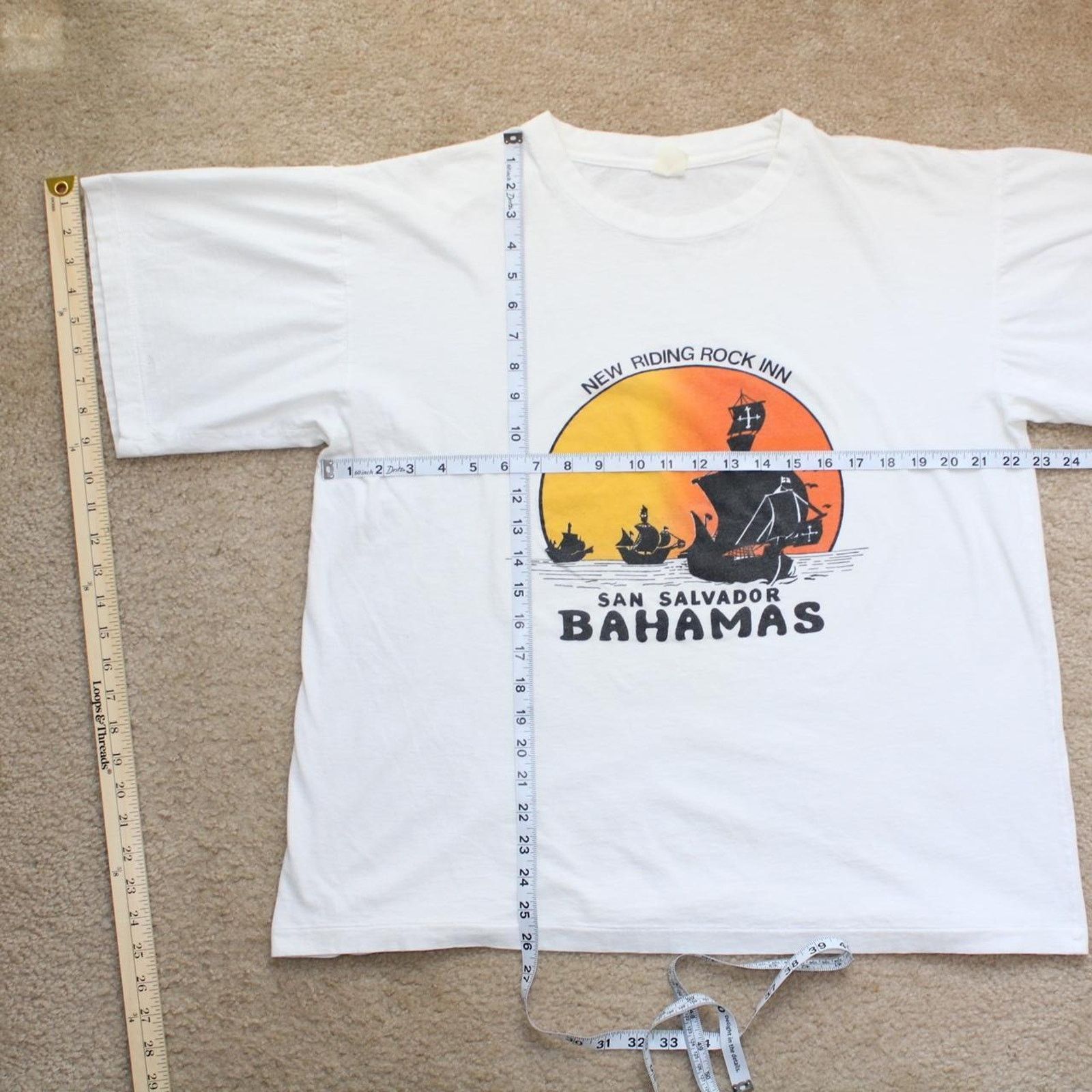 Other White 90’s San Salvador Bahamas Single Stitch Graphic Tee Size US XL / EU 56 / 4 - 2 Thumbnail