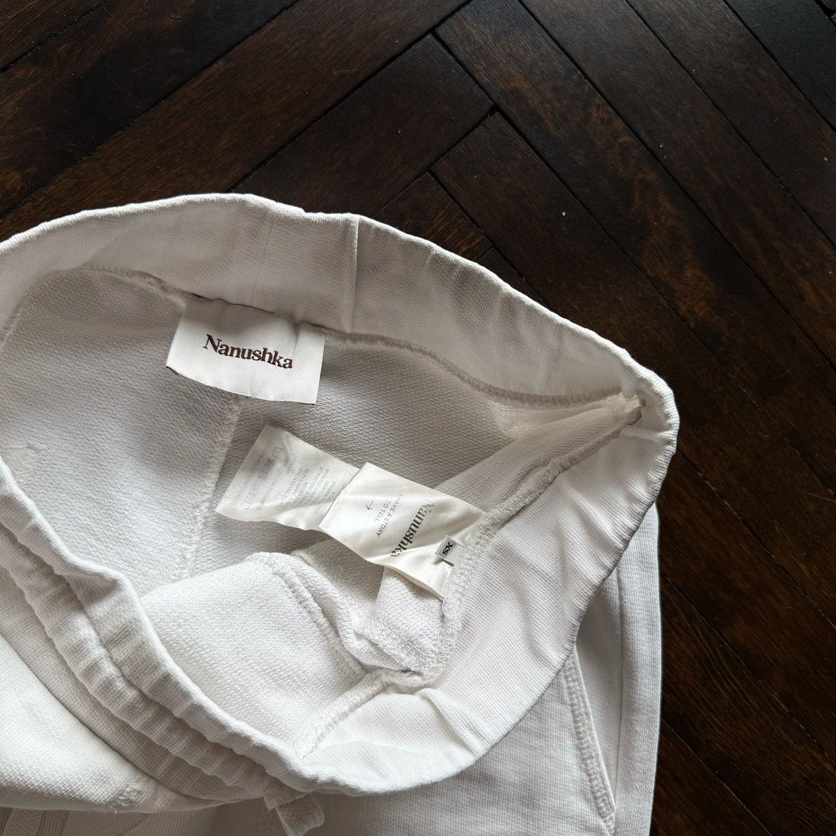 Nanushka Nanushka Womens White Cotton Drawstring Jogger Sweatpants Size 28" / US 6 / IT 42 - 7 Thumbnail