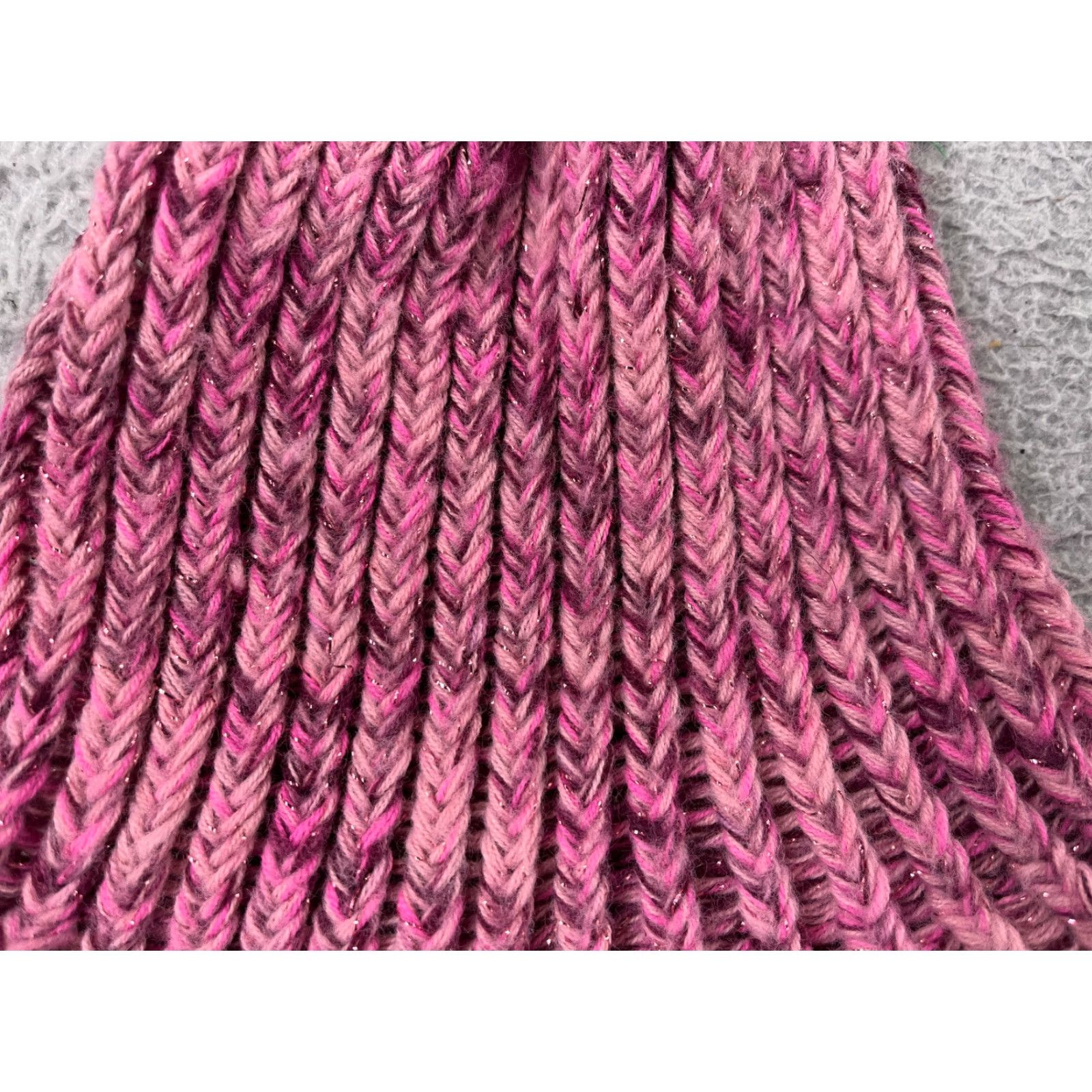 Vintage Made With Love By Your Favorite Aunt Beanie Womens One Size Pink Knit Handmade Size ONE SIZE - 4 Thumbnail