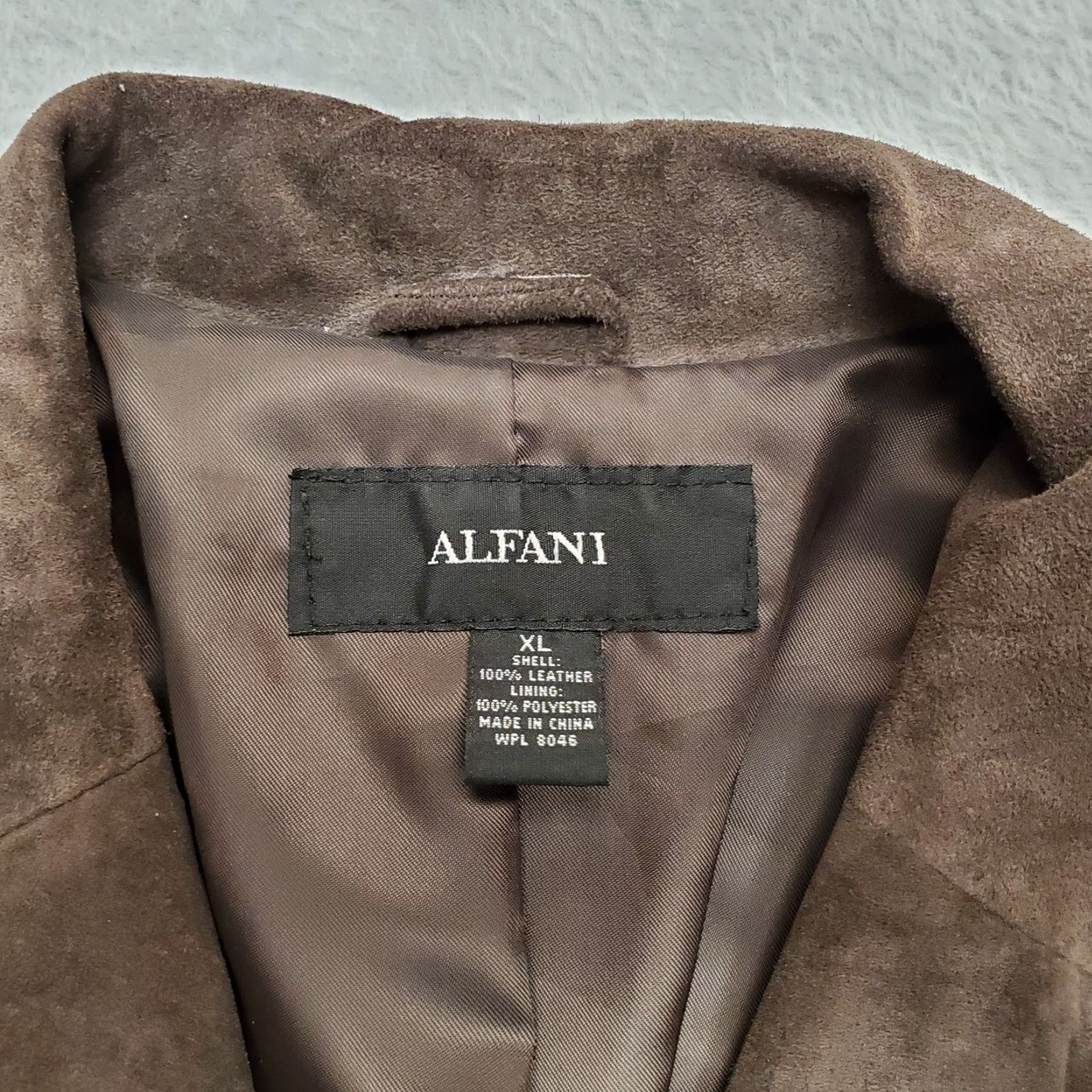 Alfani Alfani Blazer Womens XL Brown Leather Casual Professional Lined Jacket Size XL / US 12-14 / IT 48-50 - 7 Thumbnail