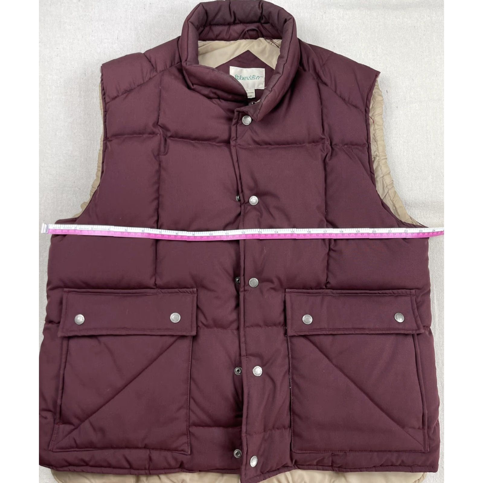Vintage VINTAGE St Johns Bay XL Down Puffer Vest Mens Red Quilted Insulated Zip Snap 90s Size US XL / EU 56 / 4 - 6 Thumbnail