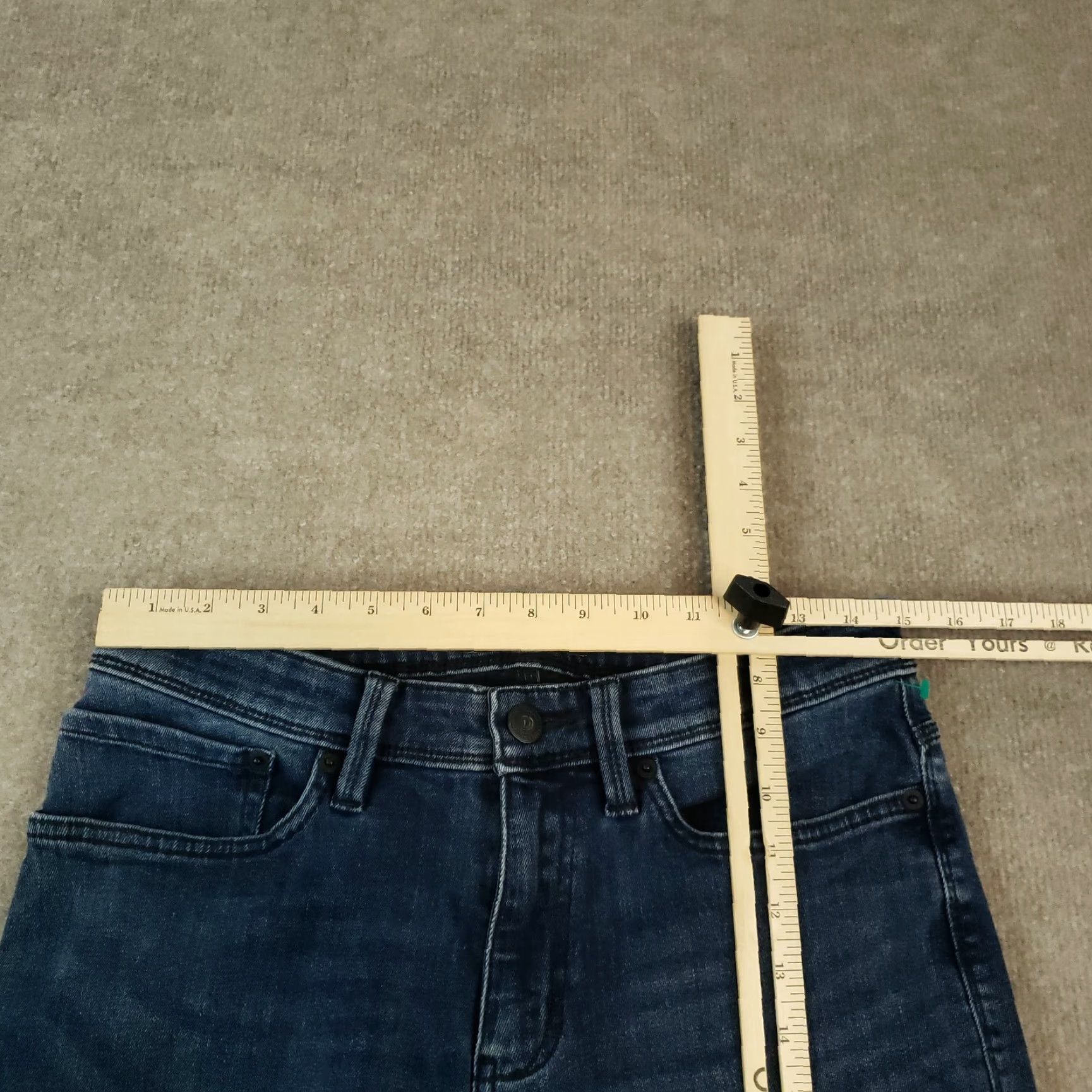 Denime DU/ER Jeans Mens Size 30x29 Blue Denim L2X Slim Fit Straight Casual Size US 30 / EU 46 - 4 Thumbnail