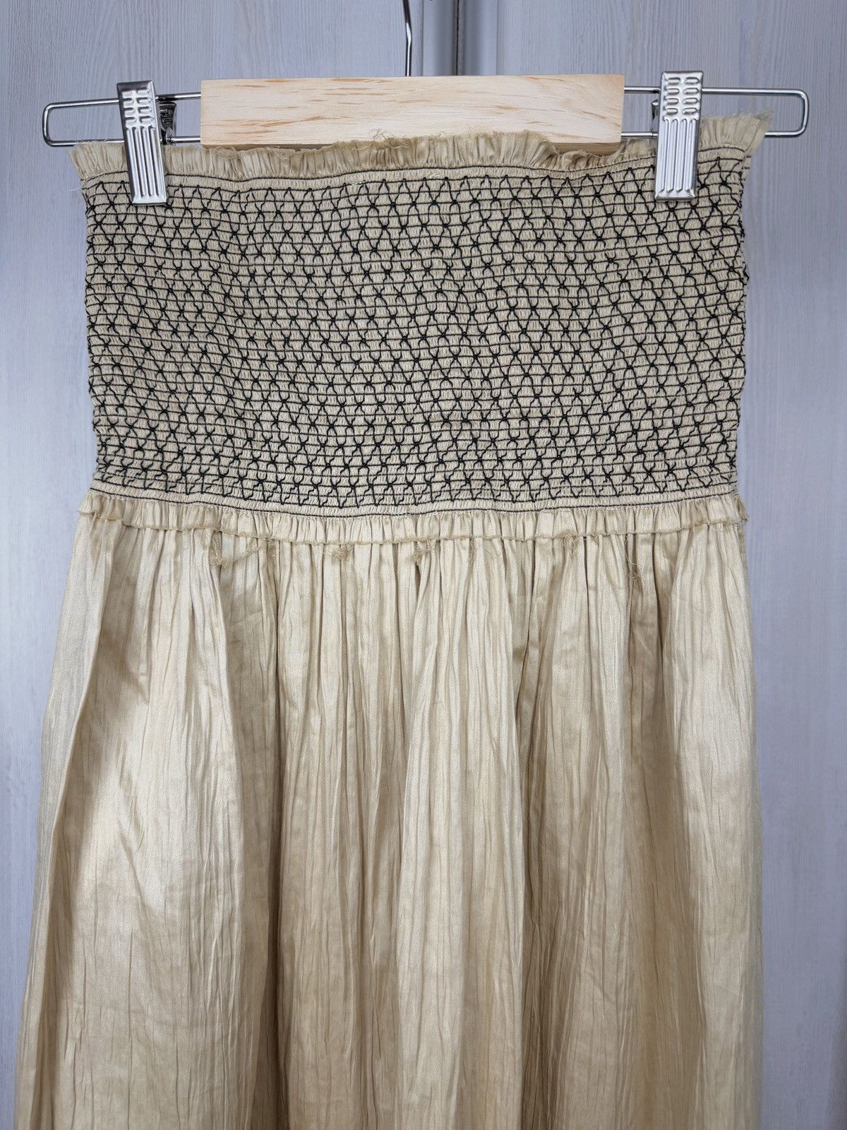 Toteme Toteme Safara Ruched Waist Smock mid length beige skirt Size 27" / US 4 / IT 40 - 3 Thumbnail