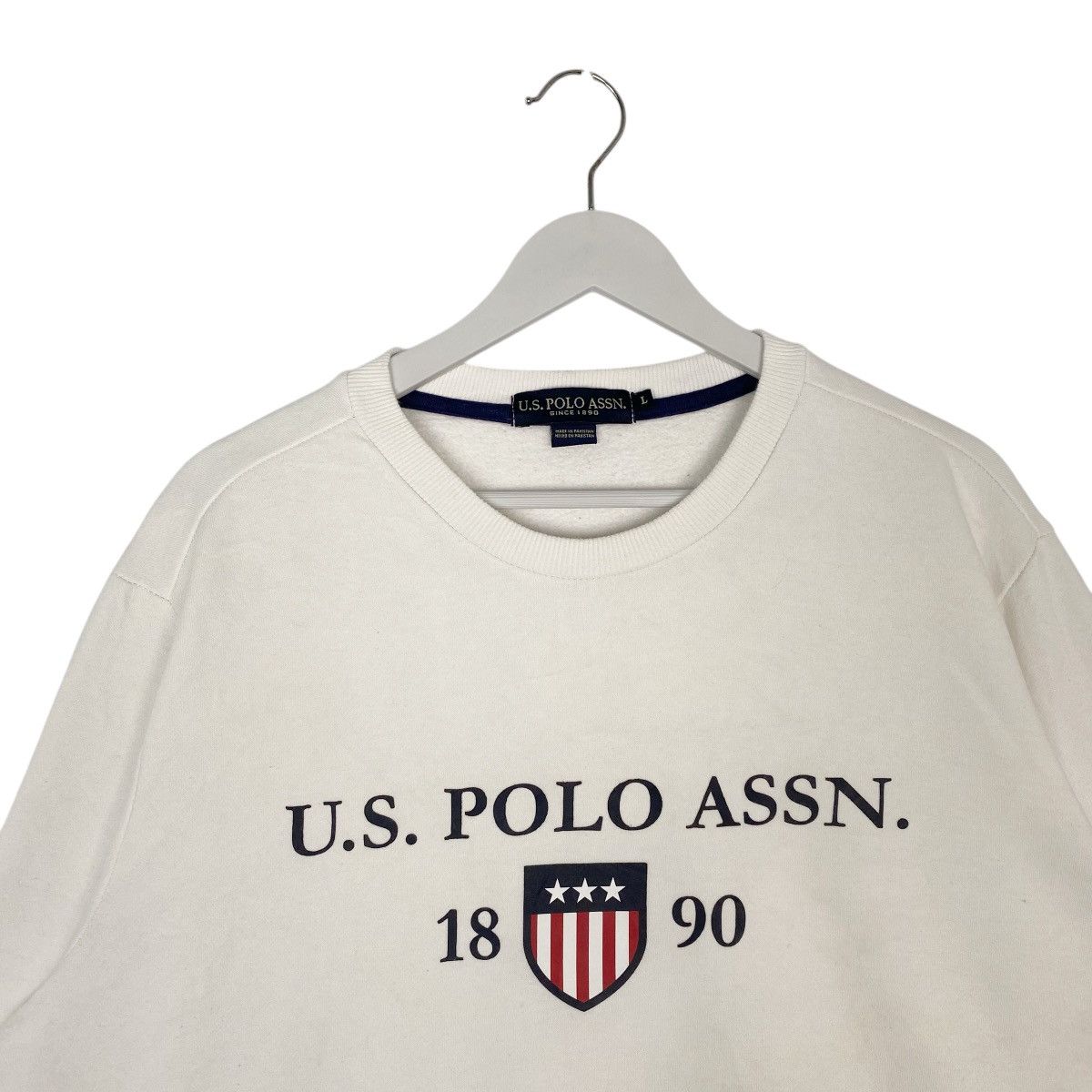 Other Vintage U.S Polo Asson Big Printed White Sweatshirt Size L Size US L / EU 52-54 / 3 - 3 Thumbnail