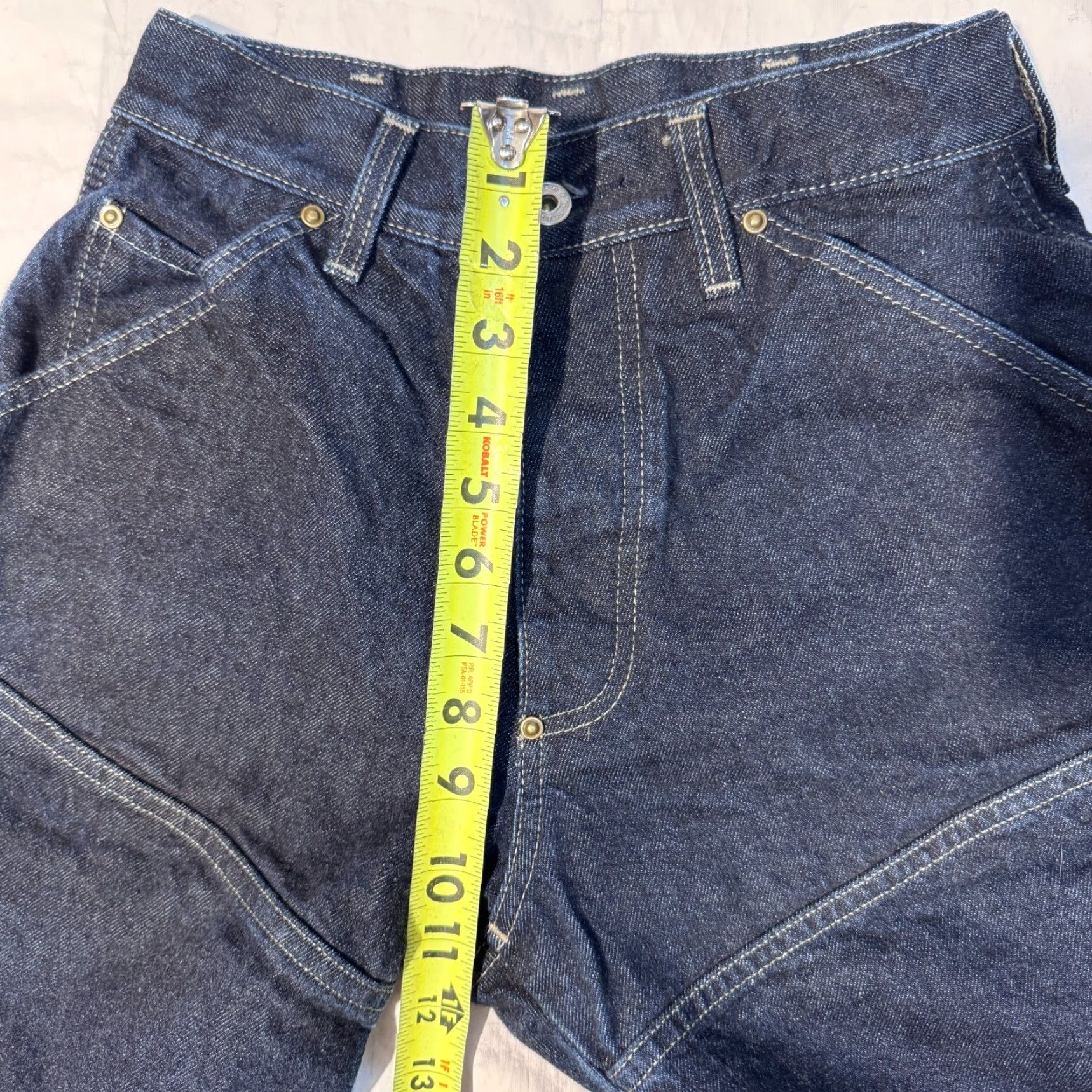 G-Star VINTAGE G-Star Raw SHORTCUT ELWOOD Jeans Men 27x30 Blue Cotton Denim 3D Workwear Straight Inseam 30 Mid-Rise Classic Regular Jeans Mens Size US 27 - 4 Thumbnail