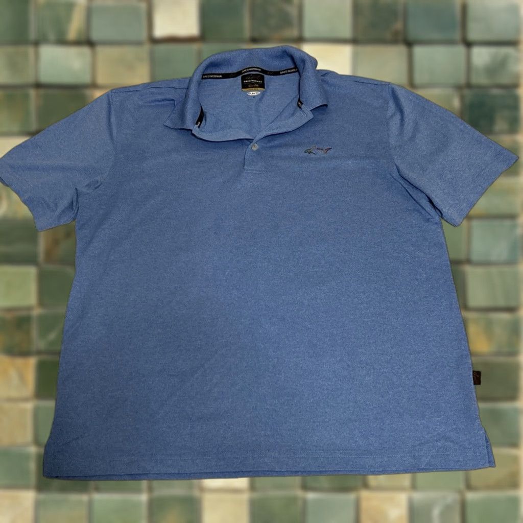 Vintage Greg Norman For Tasso Elba Five Iron PlayDry Golf Polo Blue Size Medium Polo Men M Blue Classic Breathable PlayDry Golf Shirt Size US M / EU 48-50 / 2 - 1 Thumbnail