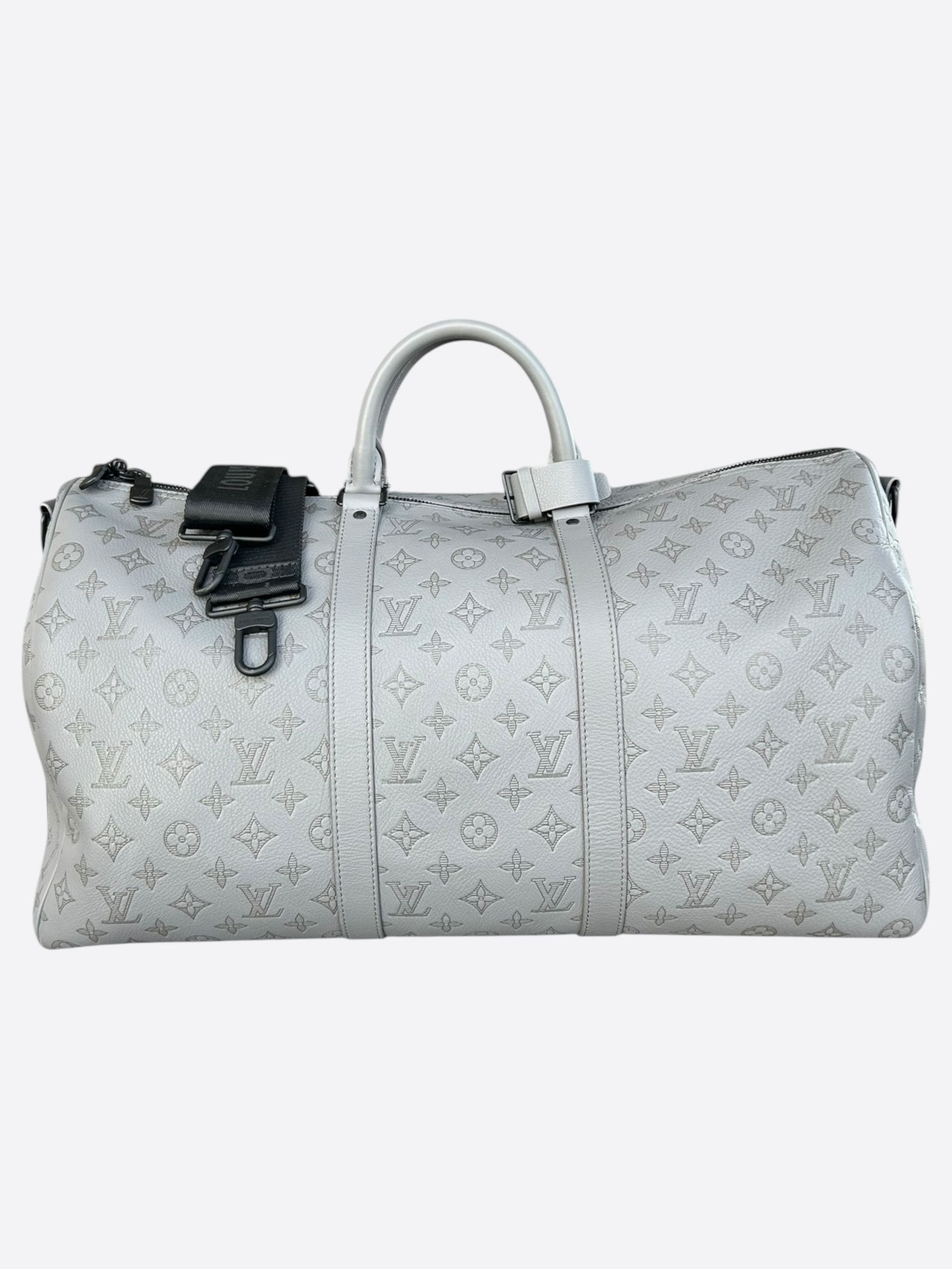 Louis Vuitton Louis Vuitton Grey Monogram Shadow Keepall 50 Size ONE SIZE - 1 Thumbnail