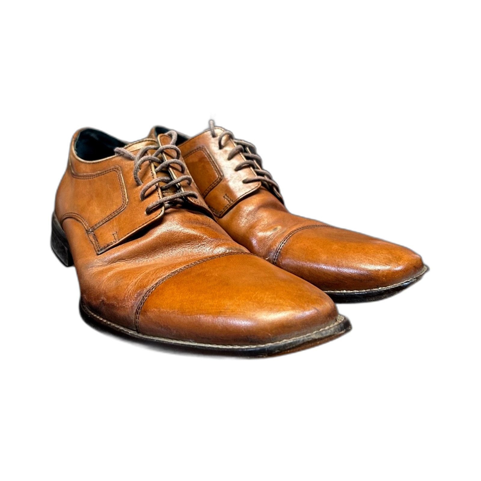 Johnston & Murphy J. Murphy By Johnston & Murphy Men's Brown Leather Shoes Oxf Size US 11 / EU 44 - 2 Thumbnail