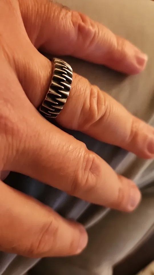 Jewelry × Vintage SIZE 10 316L Stainless Steel Retro Gear Ring Size ONE SIZE - 5 Thumbnail